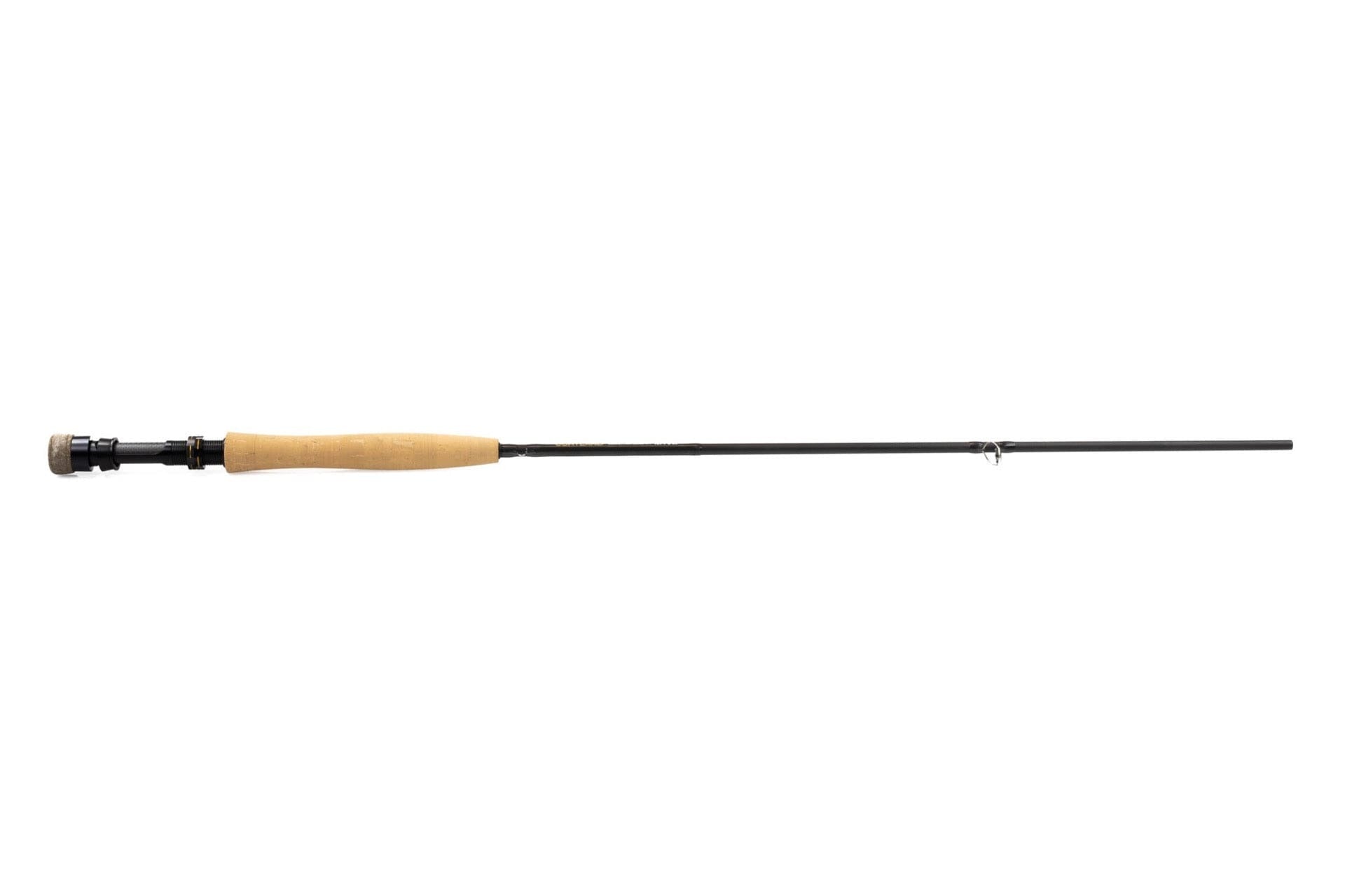 Cortland Competition MkII nymph fly rod with cork handle and black graphite blank, slim two-piece design for nymph fishing
