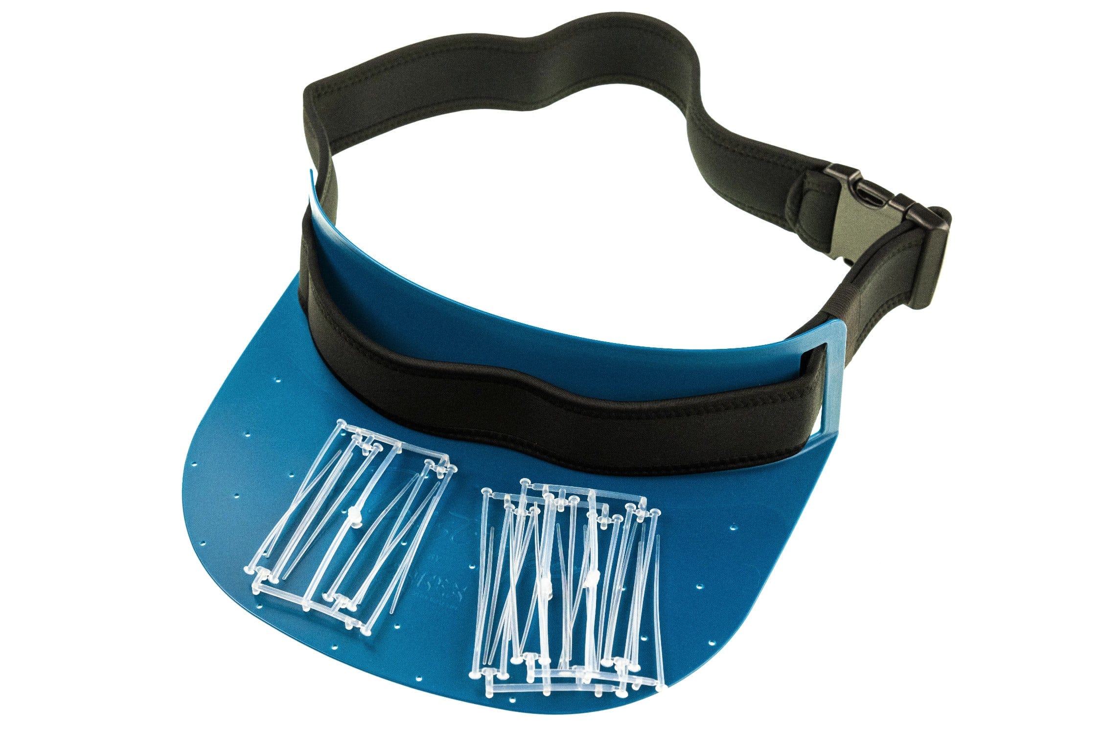 Ahrex Flexistripper line basket blue plastic visor with clear combs and black strap fishing accessory