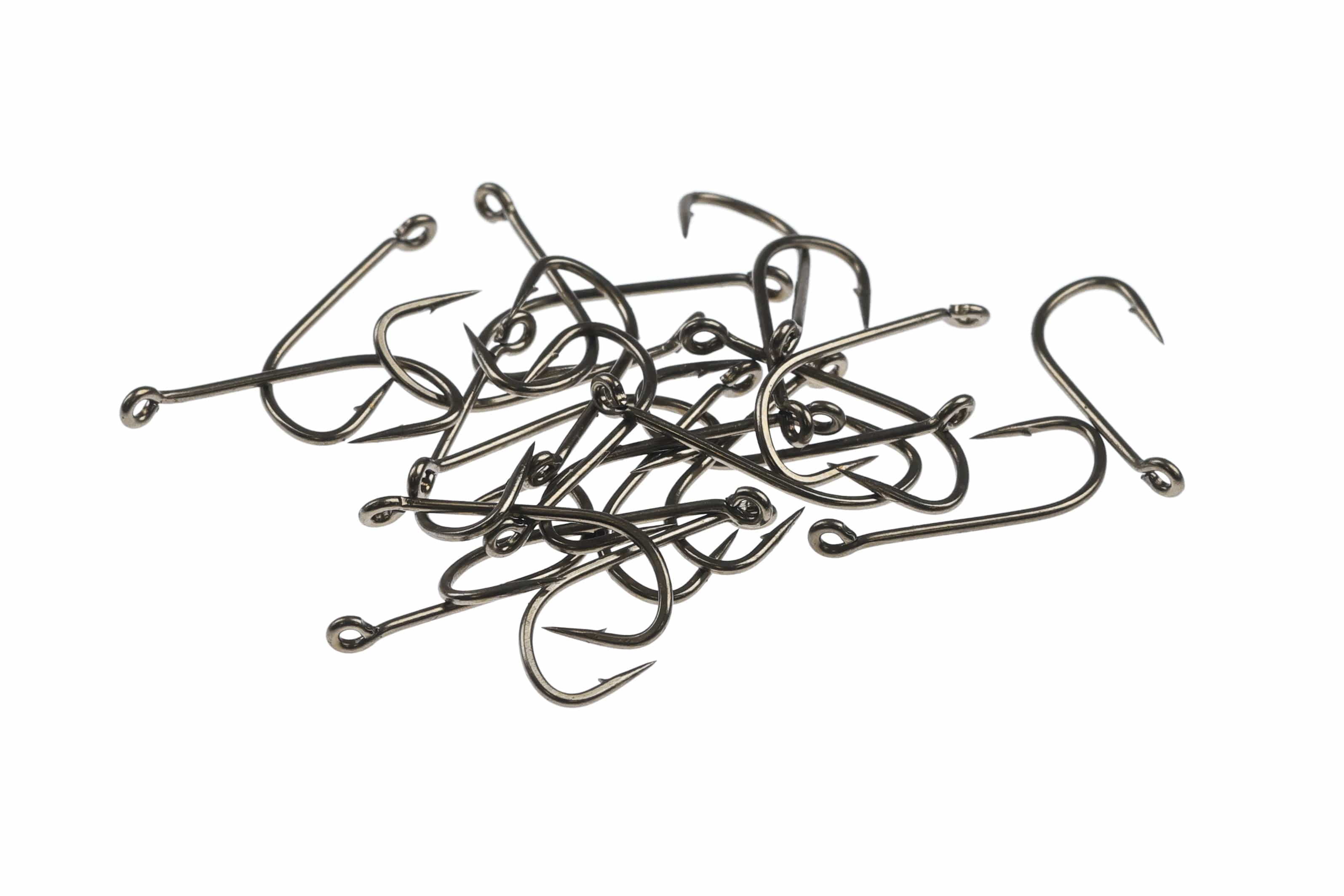 Ahrex Legacy wet fly hooks pile in gunmetal finish, curved barbed shanks with turned-down eyes for fly tying