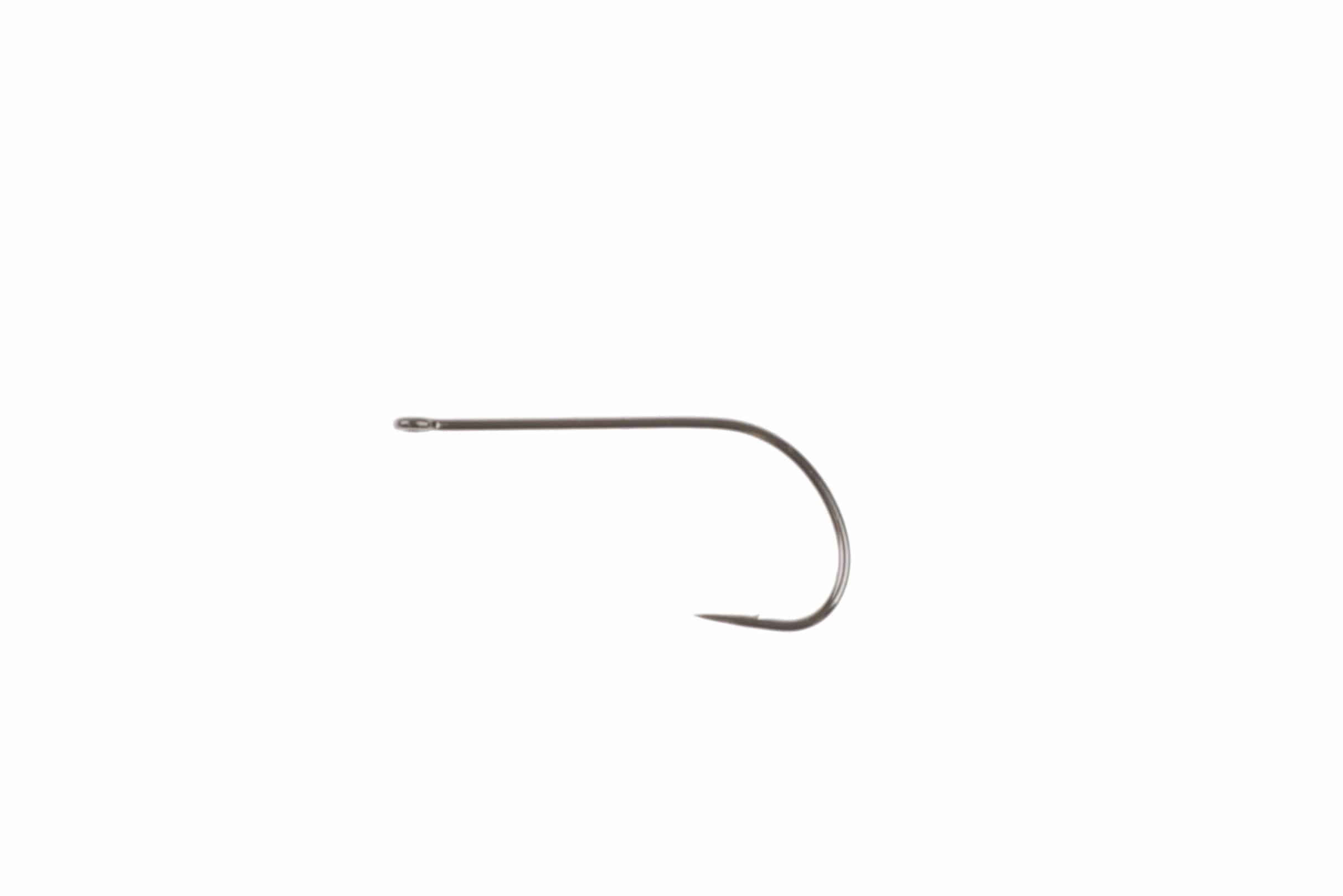 Ahrex NS122 Light Stinger fly tying hook, matte nickel curved shank, narrow gap and fine needle point