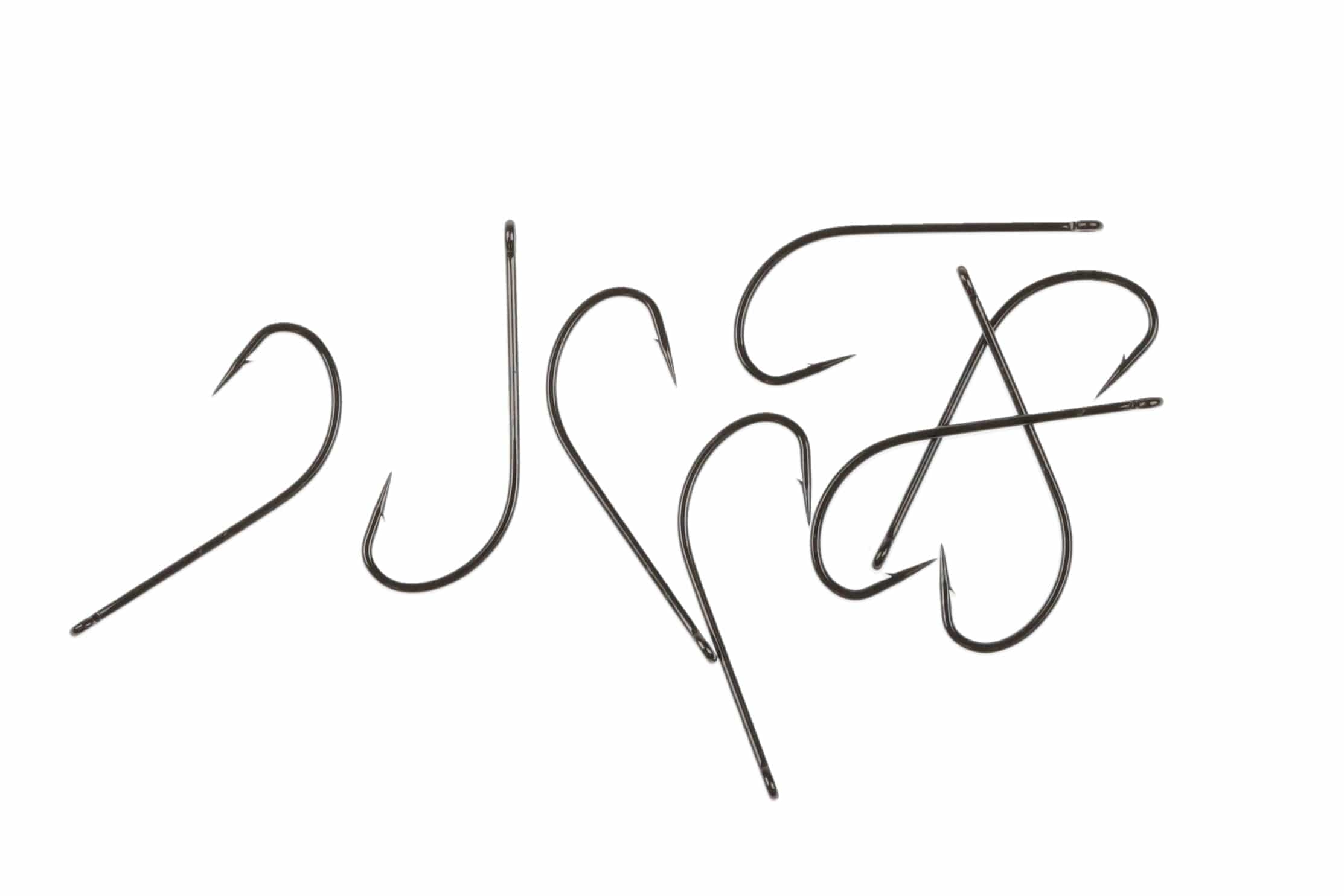 Black nickel Ahrex PR320 stinger hooks with long straight shanks and sharp barbed points