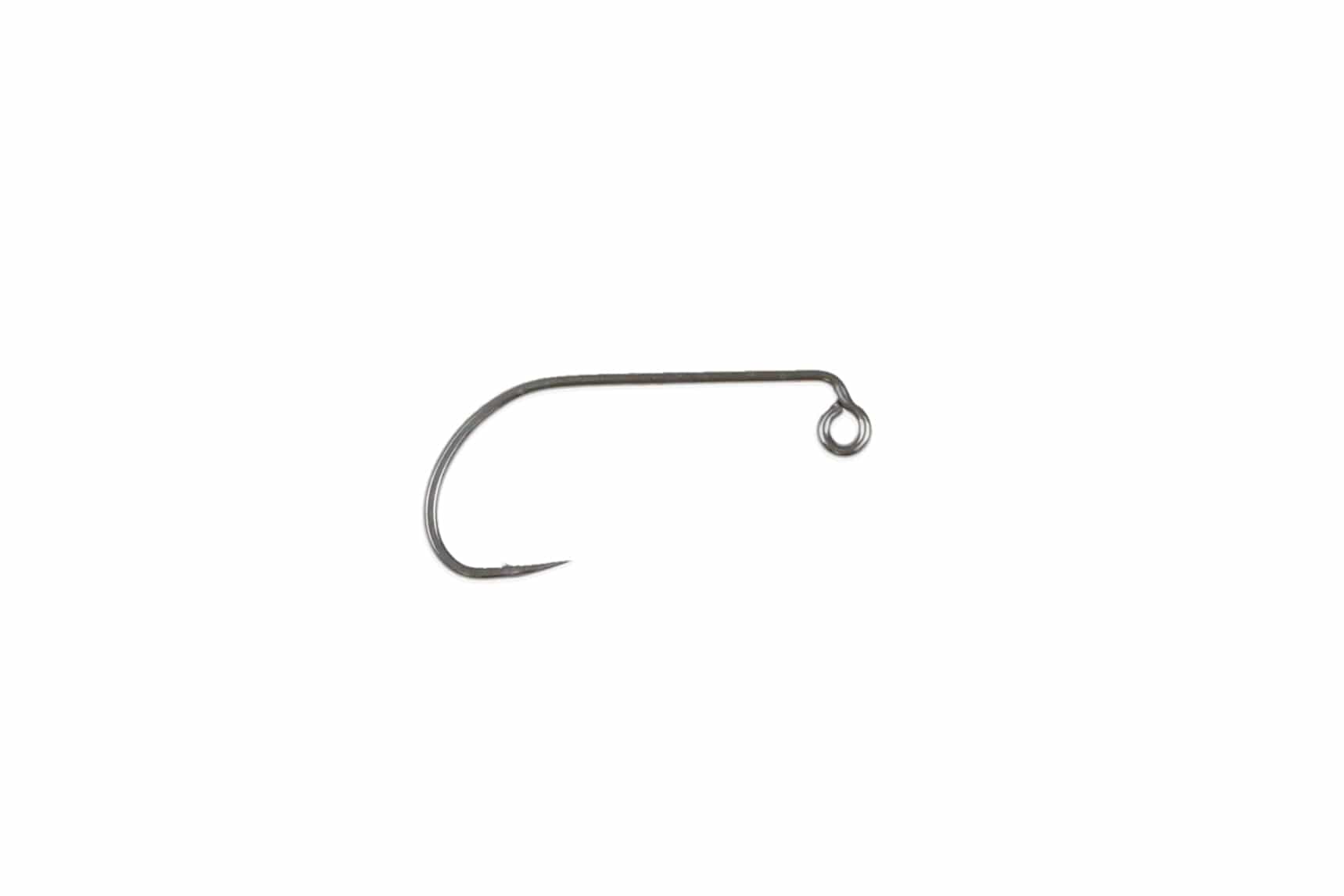Ahrex SA254 salt jig hook, gunmetal stainless steel short-shank with up-turned eye for fly tying