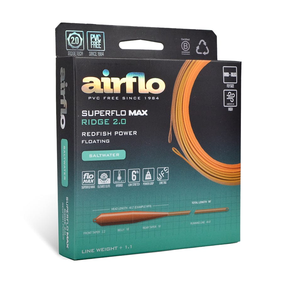 Airflo Superflo Max Ridge 2.0 Redfish Power Taper Saltwater Fly Line