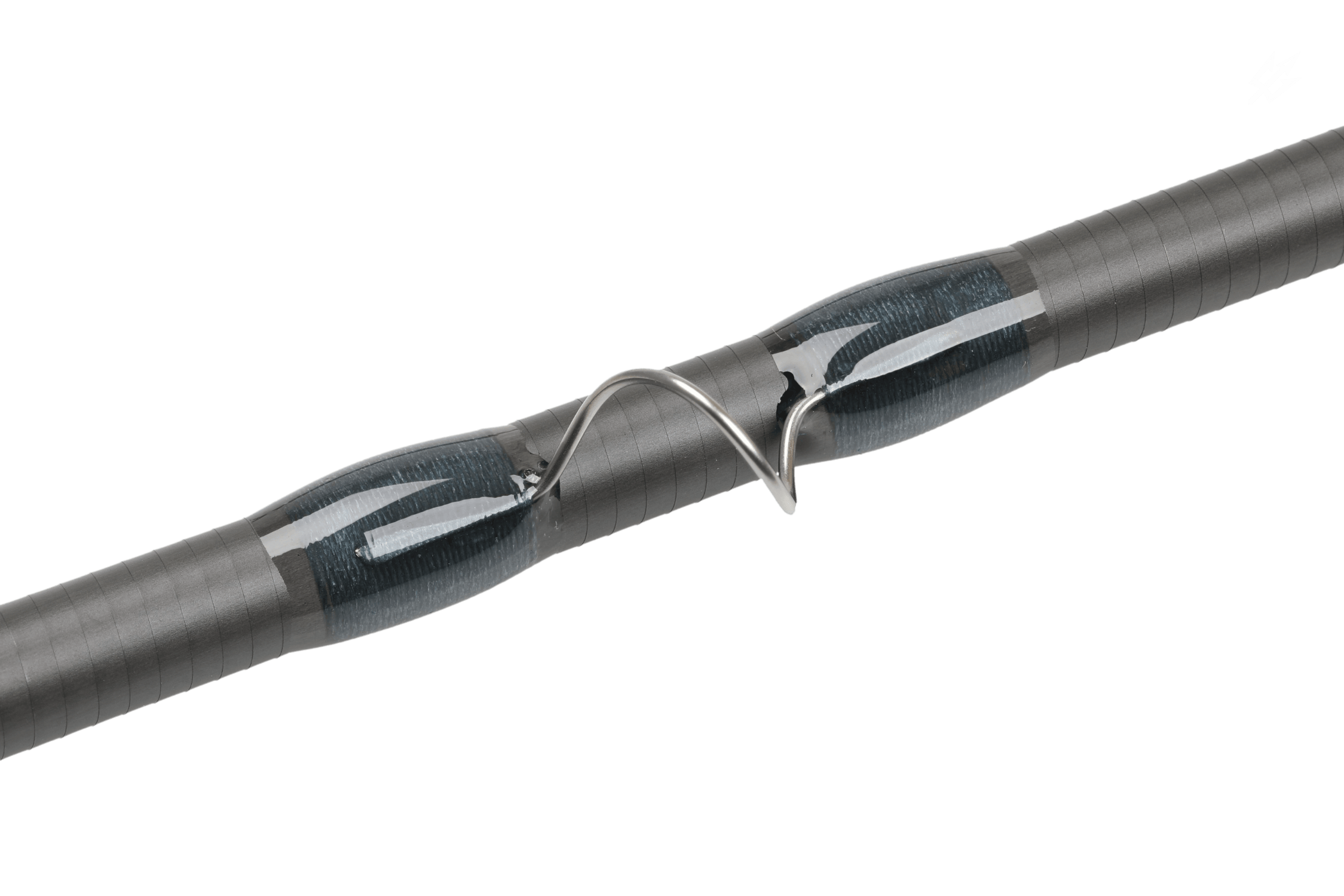 Atlas Signature 9ft 9wt fly rod graphite blank with dark blue glossy resin reel seat and stainless guide ring