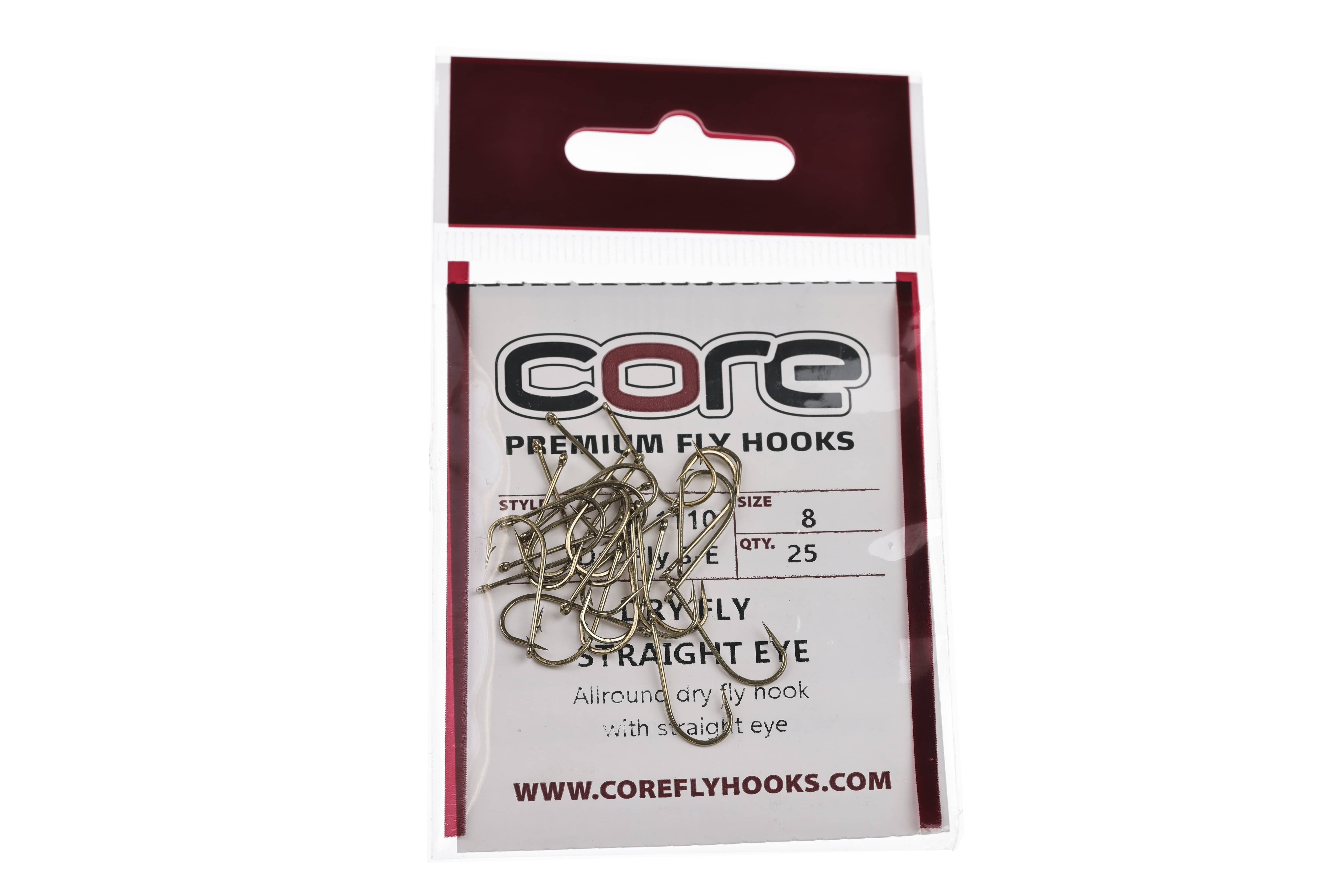 Core C1110 Dry Fly Straight Eye Hooks