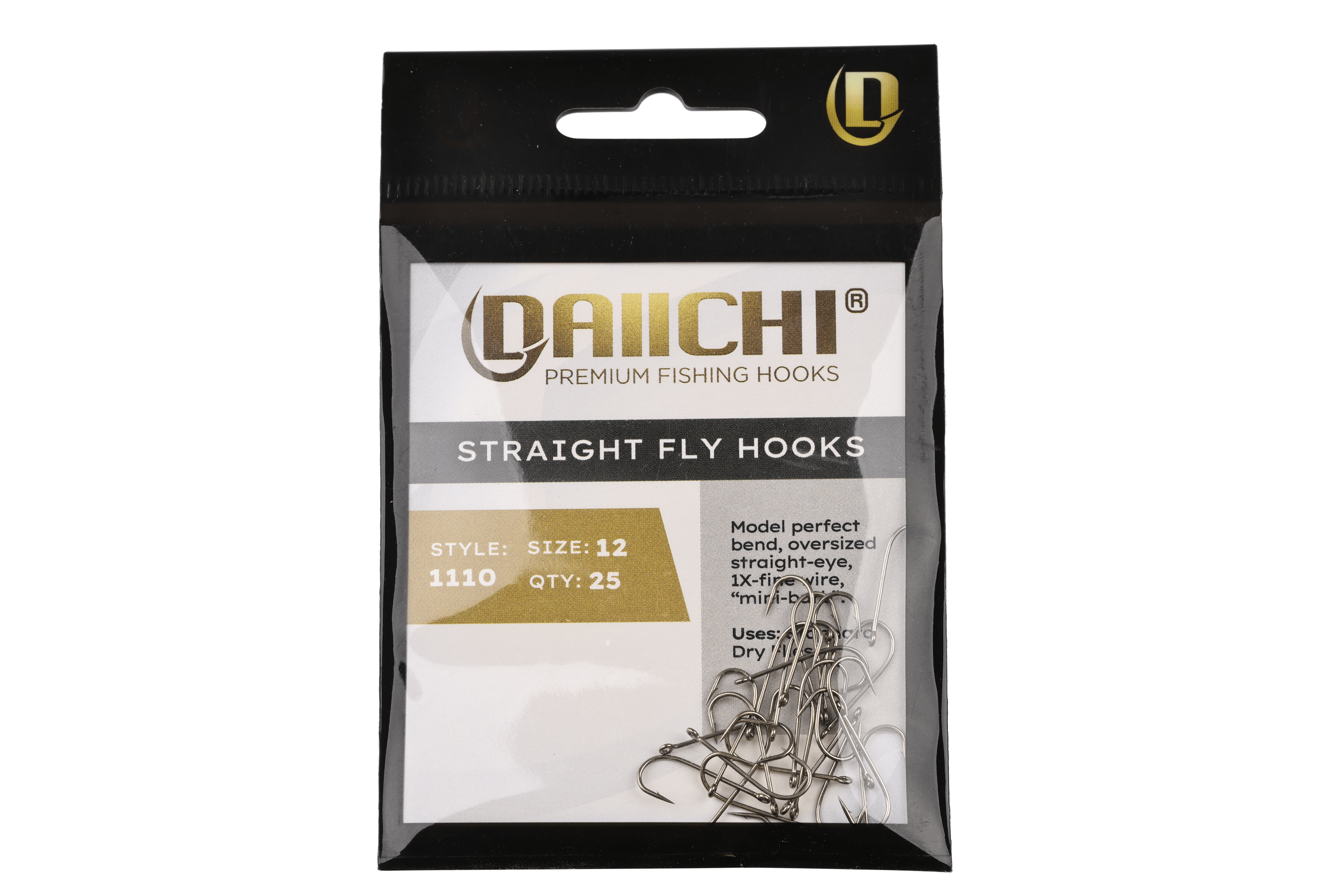 Daiichi 1110 Wide Gape Dry Straight Eye Hooks