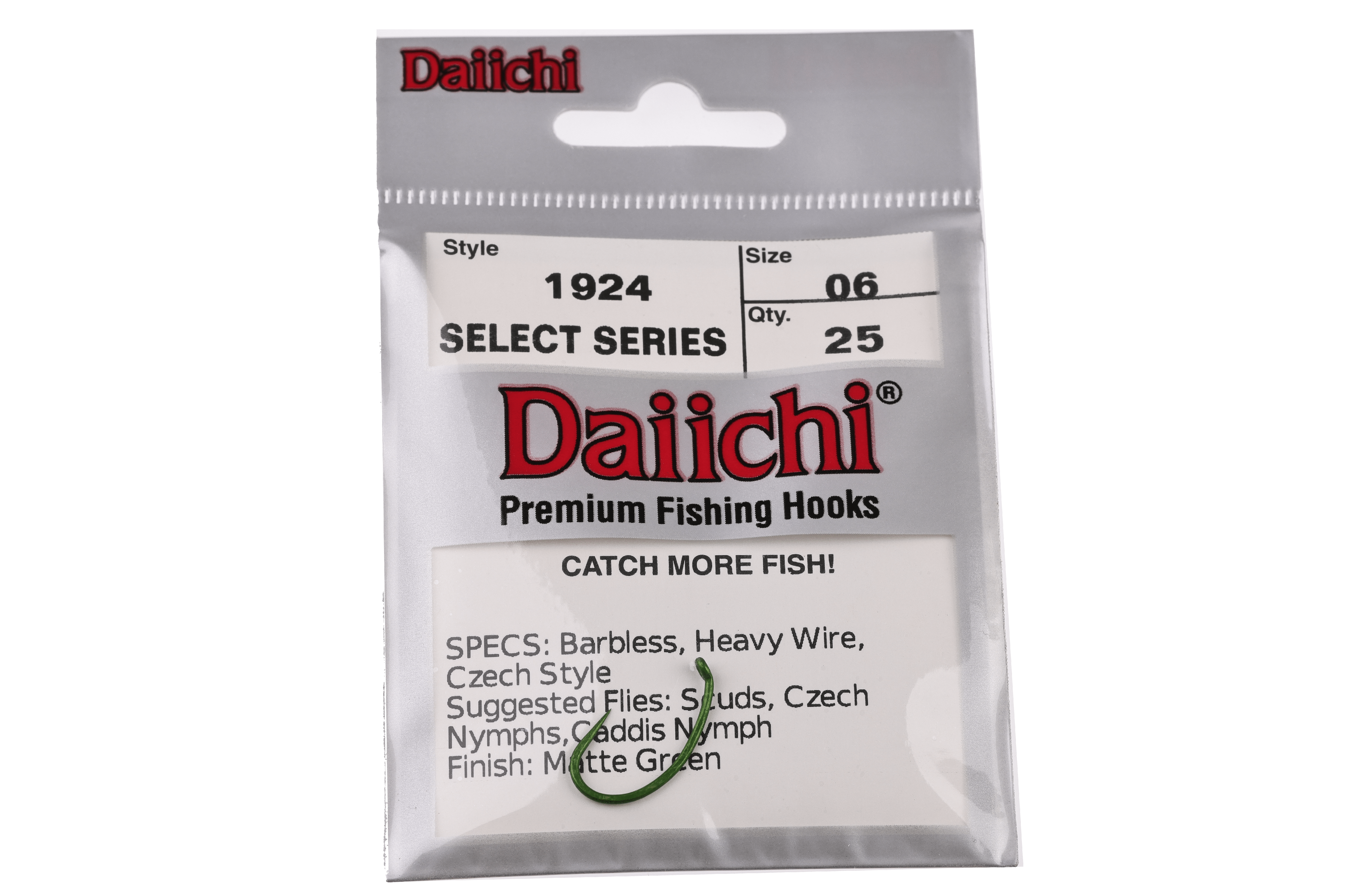 Daiichi 1924 Matte Green Hooks