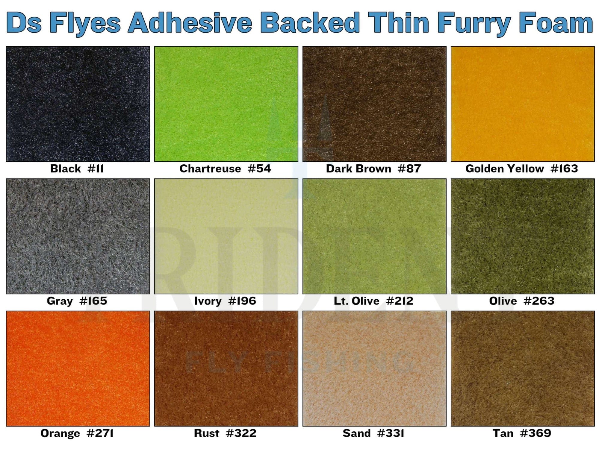 D's Flyes Adhesive Backed Thin Furry Foam