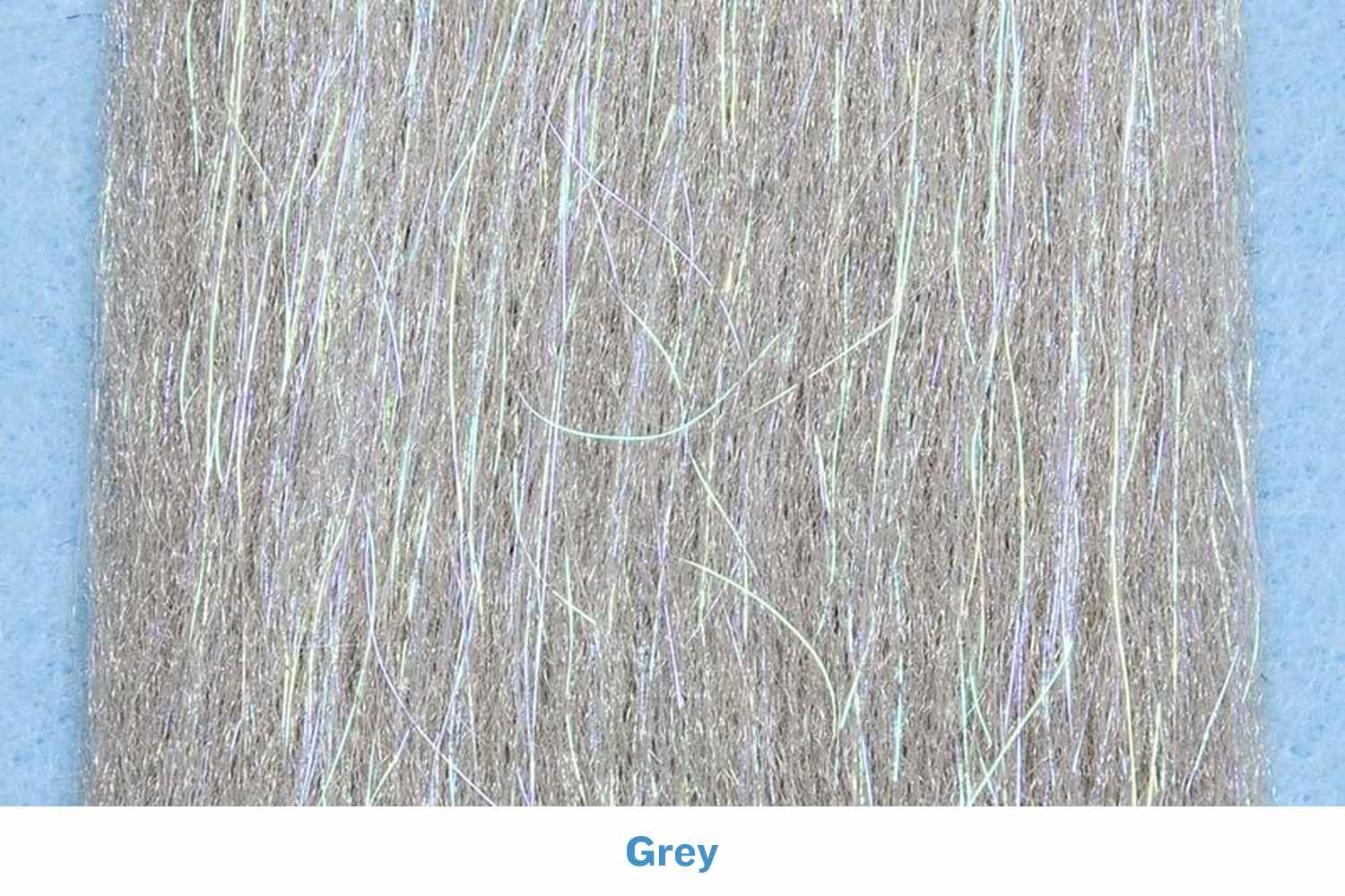 Grey Enrico Puglisi 3D Sculpt-A-Fly shimmering synthetic fly tying fibers with fine iridescent strands