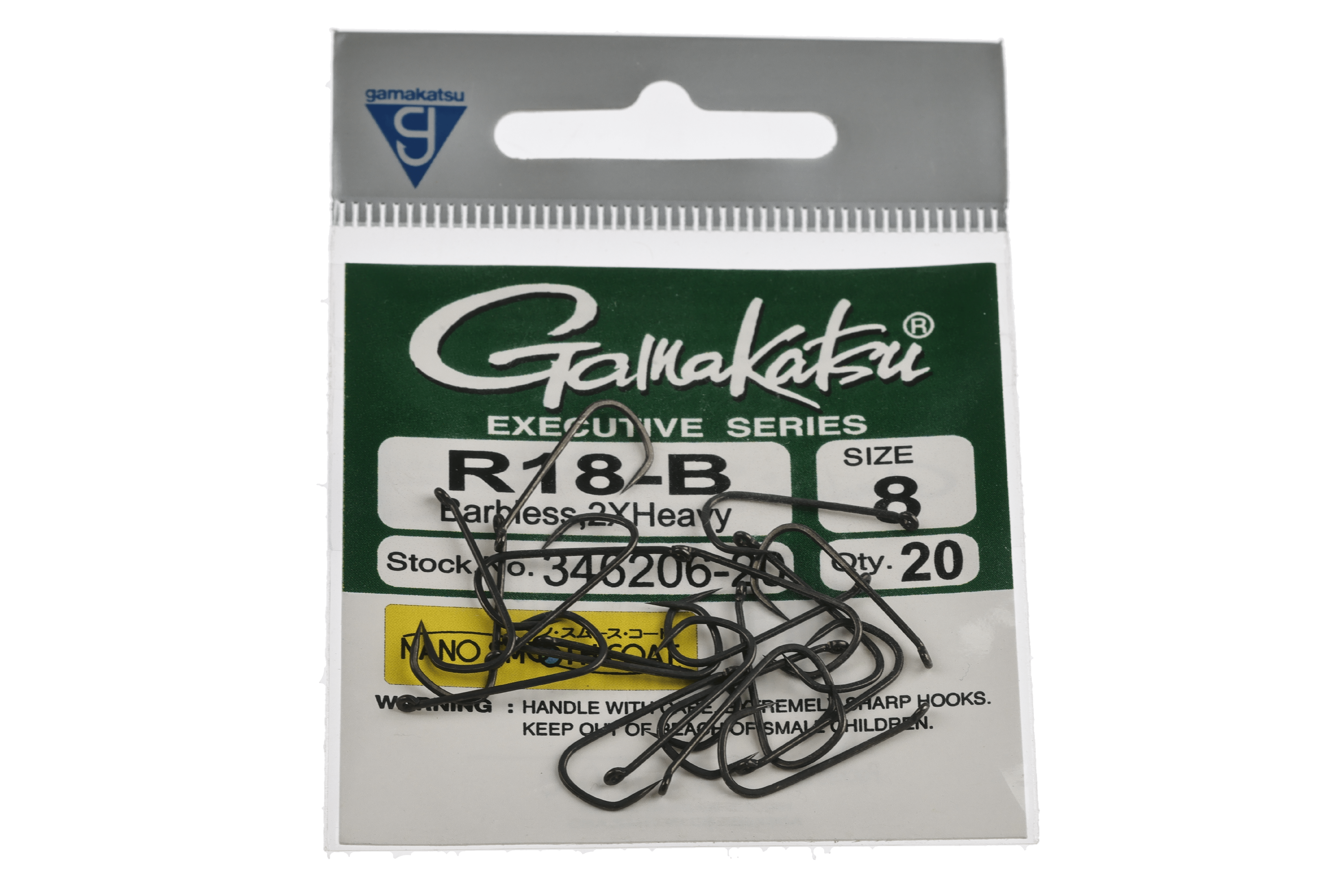 Gamakatsu R18B 2X Strong Barbless Hooks Nano Smooth Coat