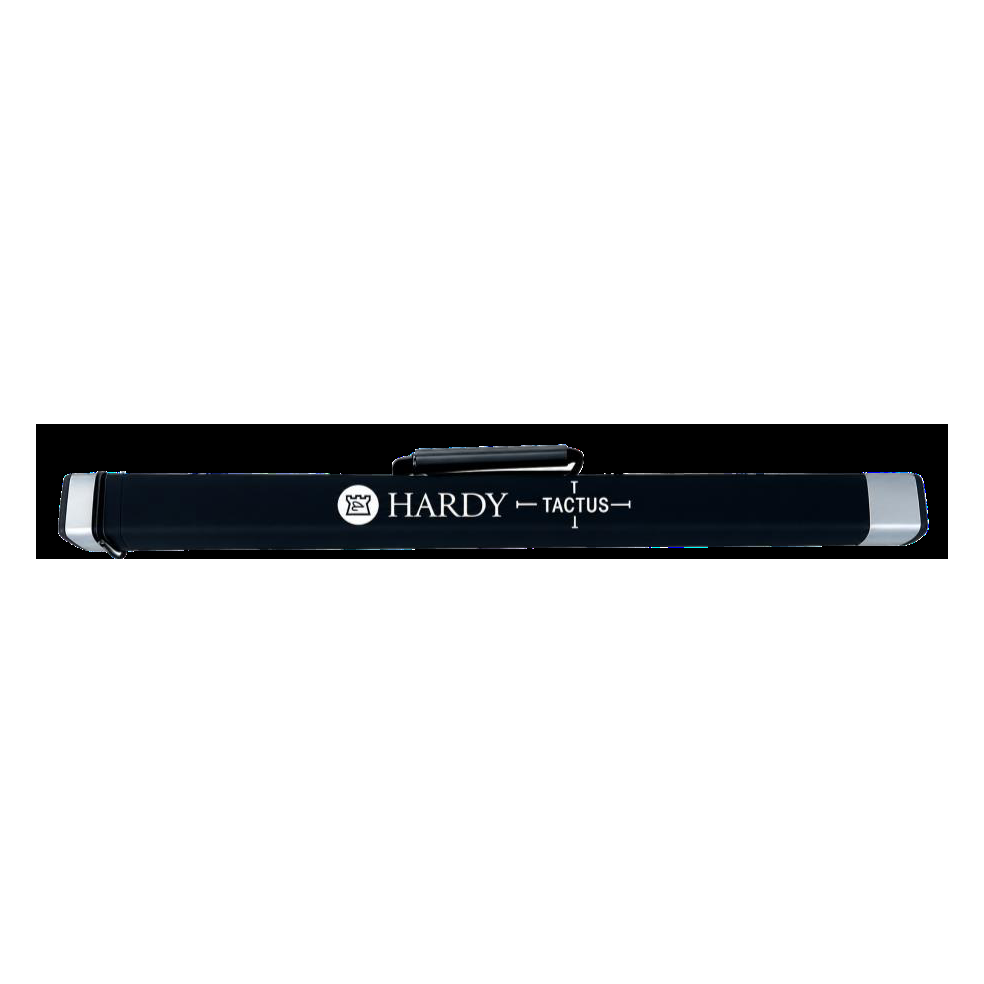 Hardy Tactus rod tube in black with silver end caps