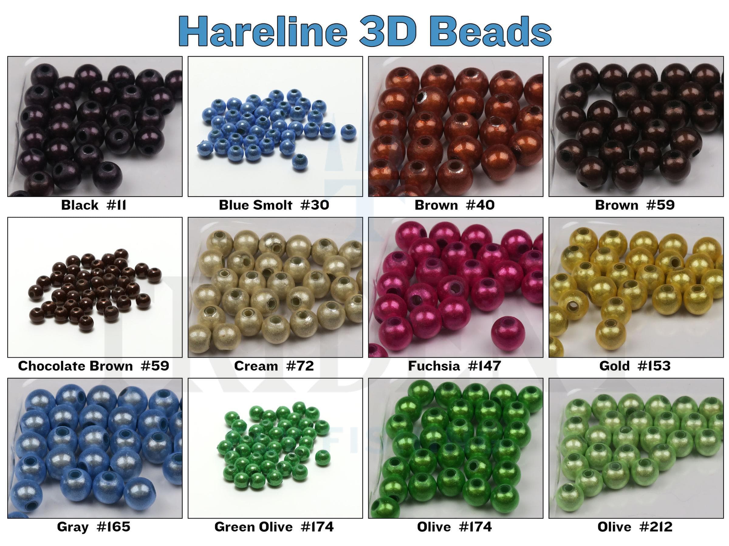 Hareline 3D Beads
