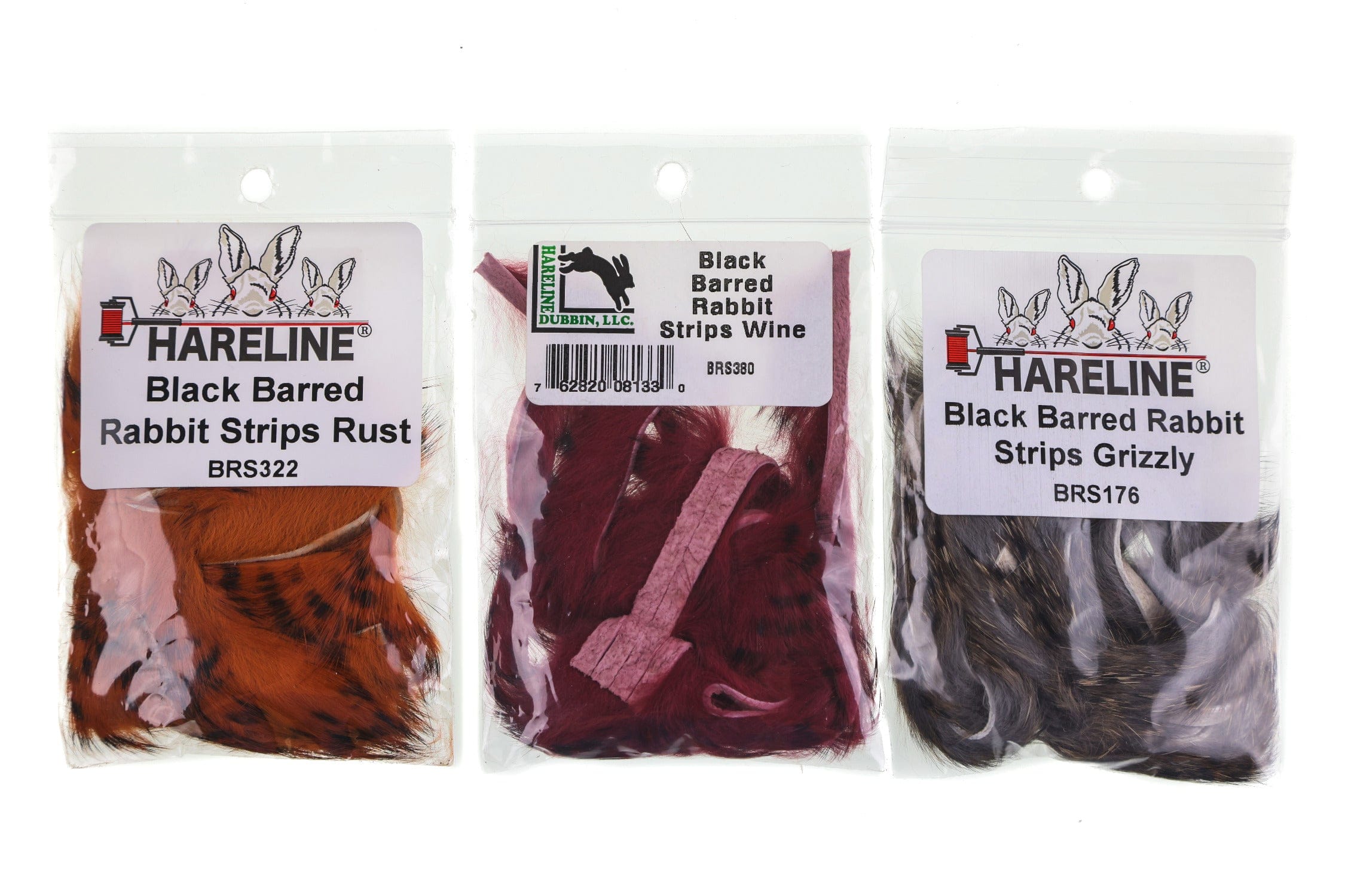 Hareline Black-Barred Rabbit Fur Strips