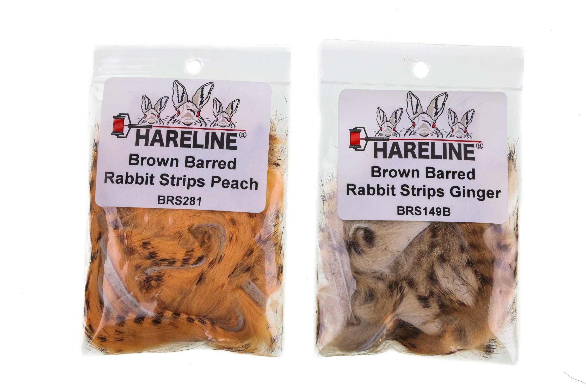 Hareline Brown Barred Rabbit Fur Strips