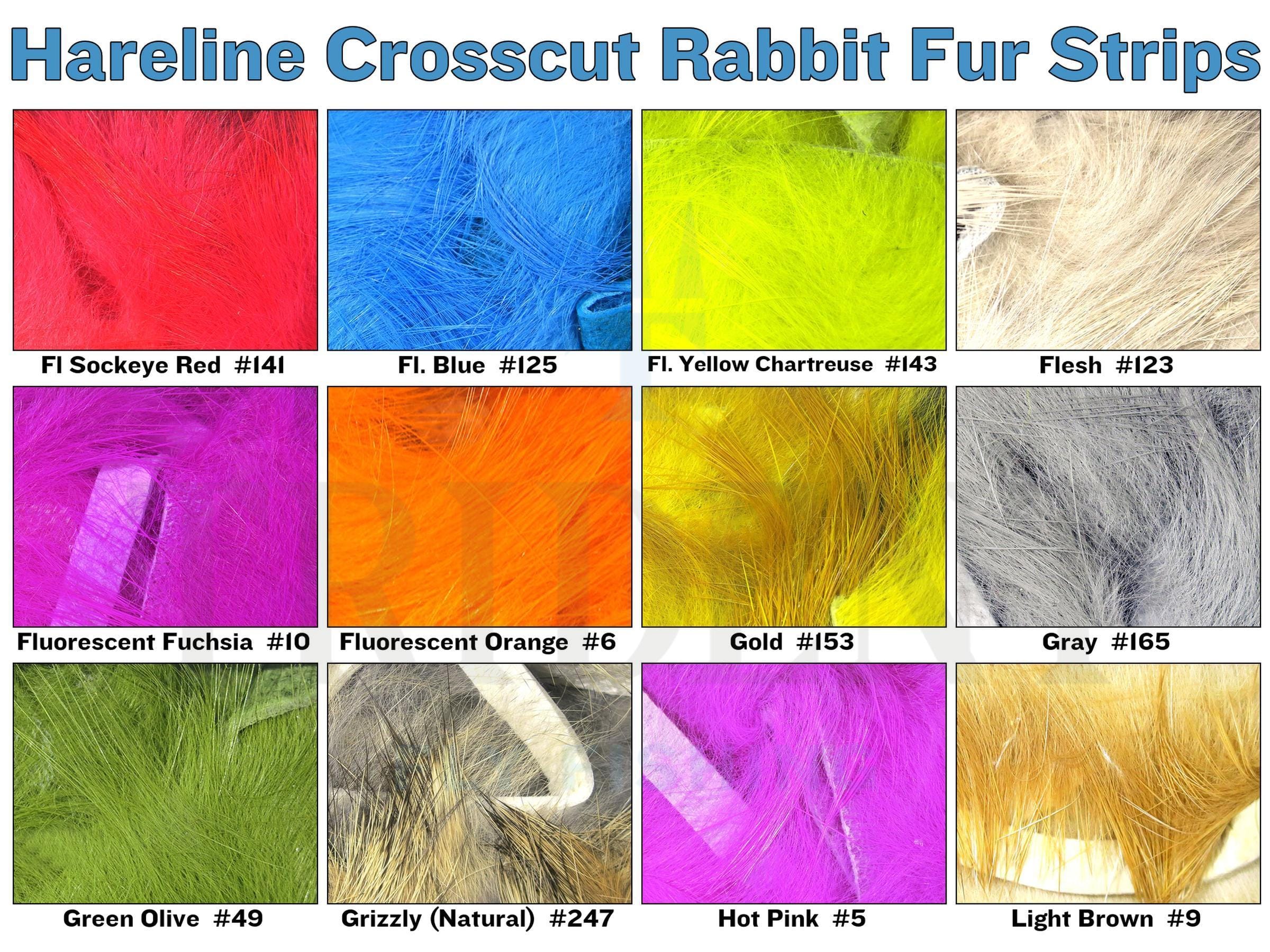 Hareline Crosscut Rabbit Fur Strips