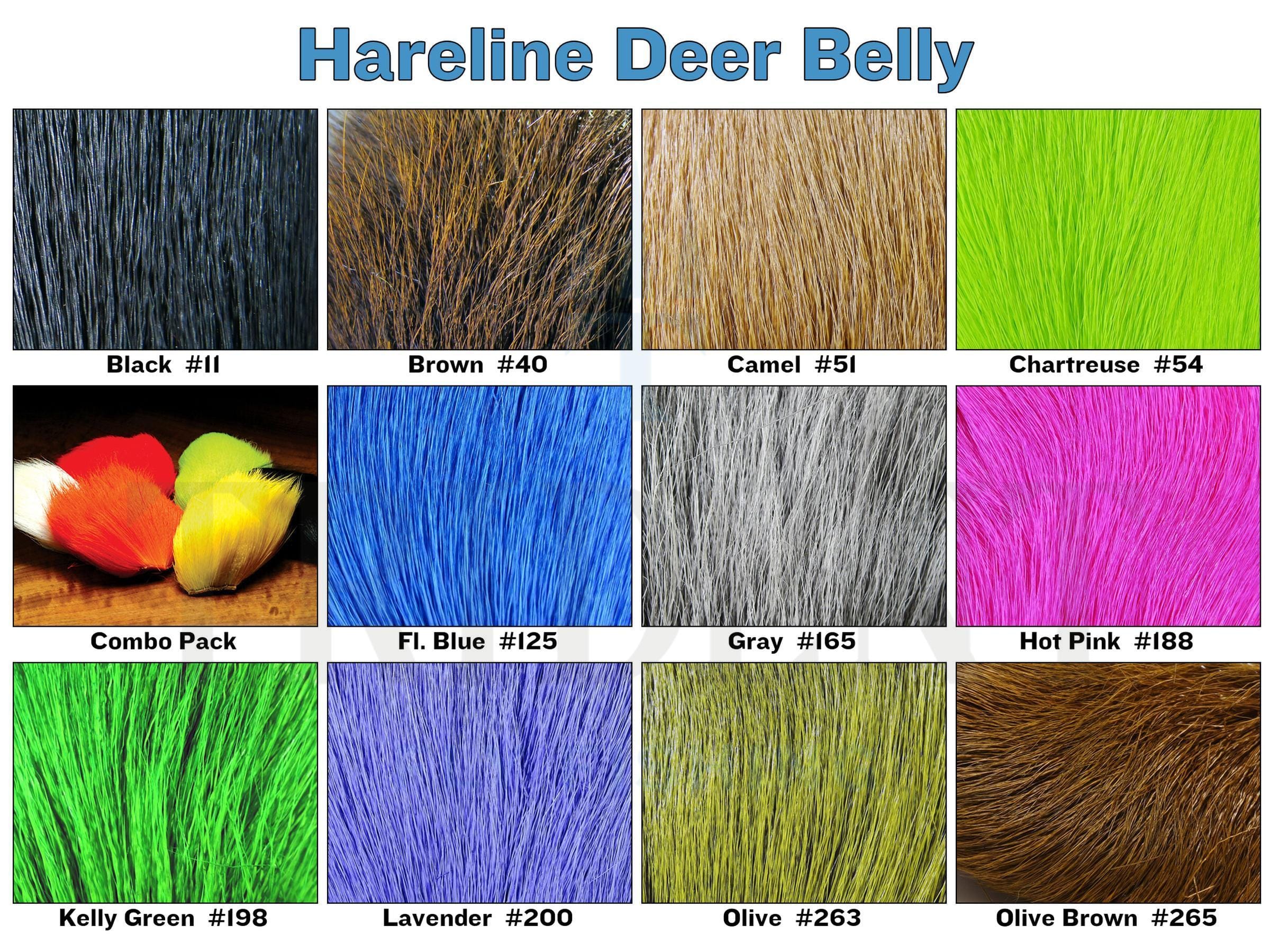Hareline Dyed Deer Belly Hair