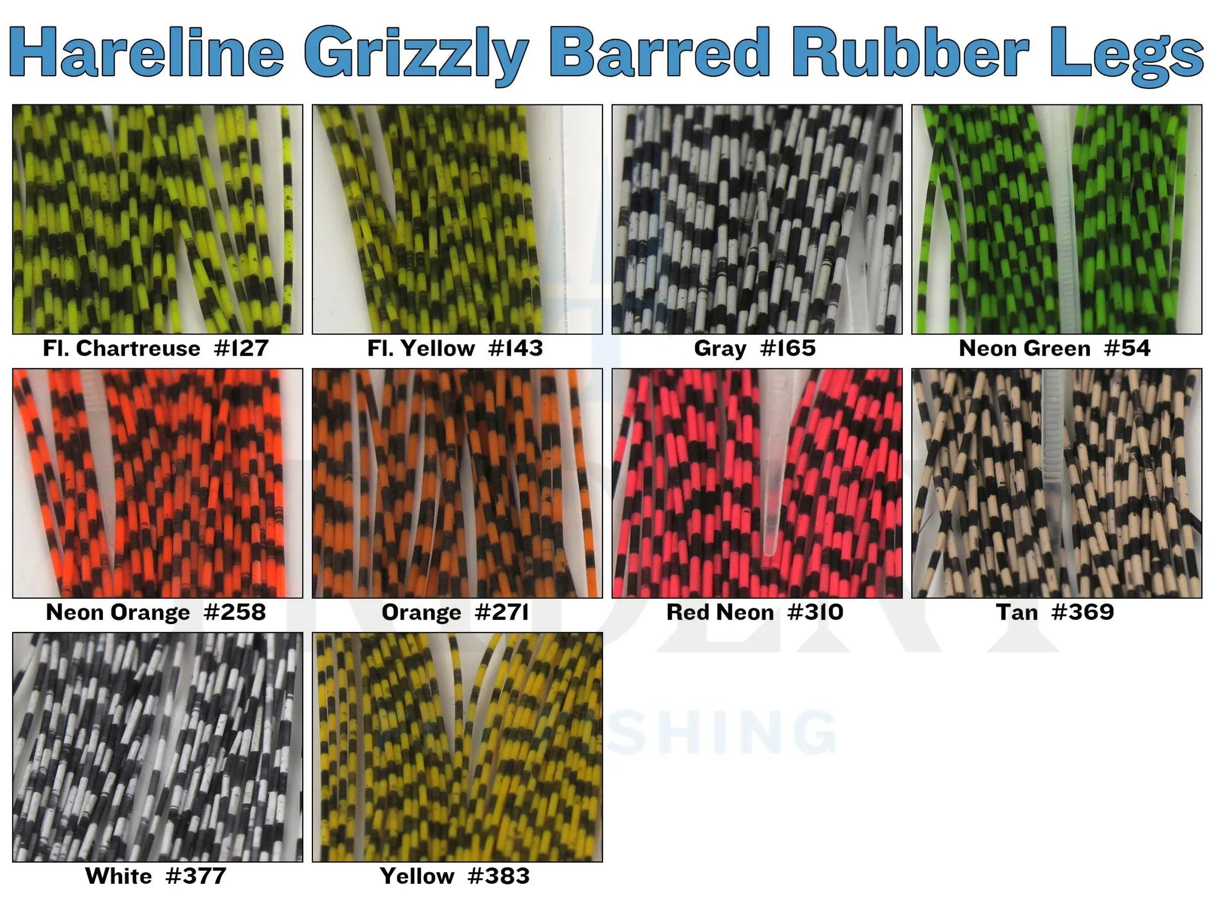 Hareline Grizzly Barred Rubber Legs