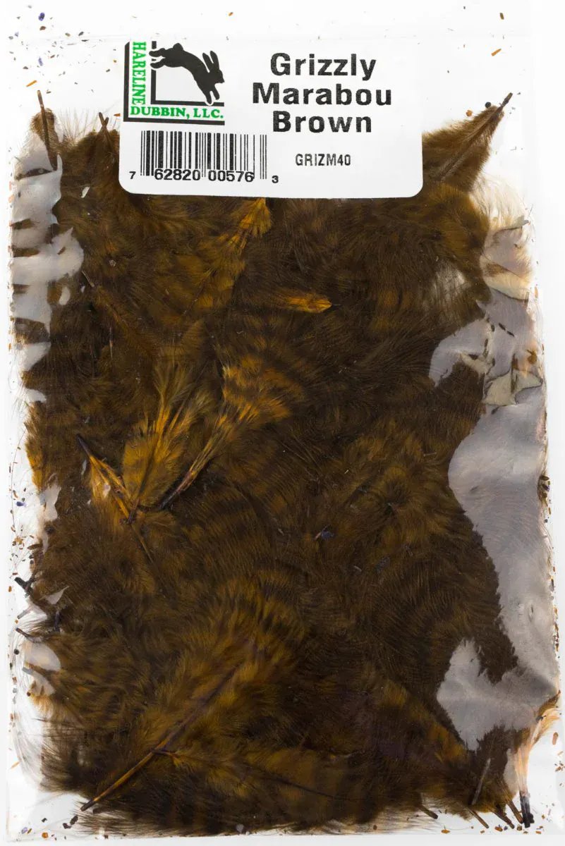 Hareline Grizzly Marabou Feathers