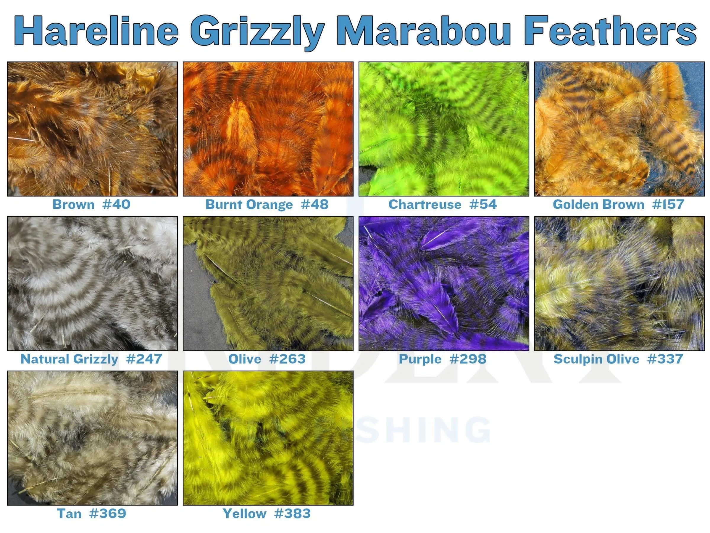 Hareline Grizzly Marabou Feathers