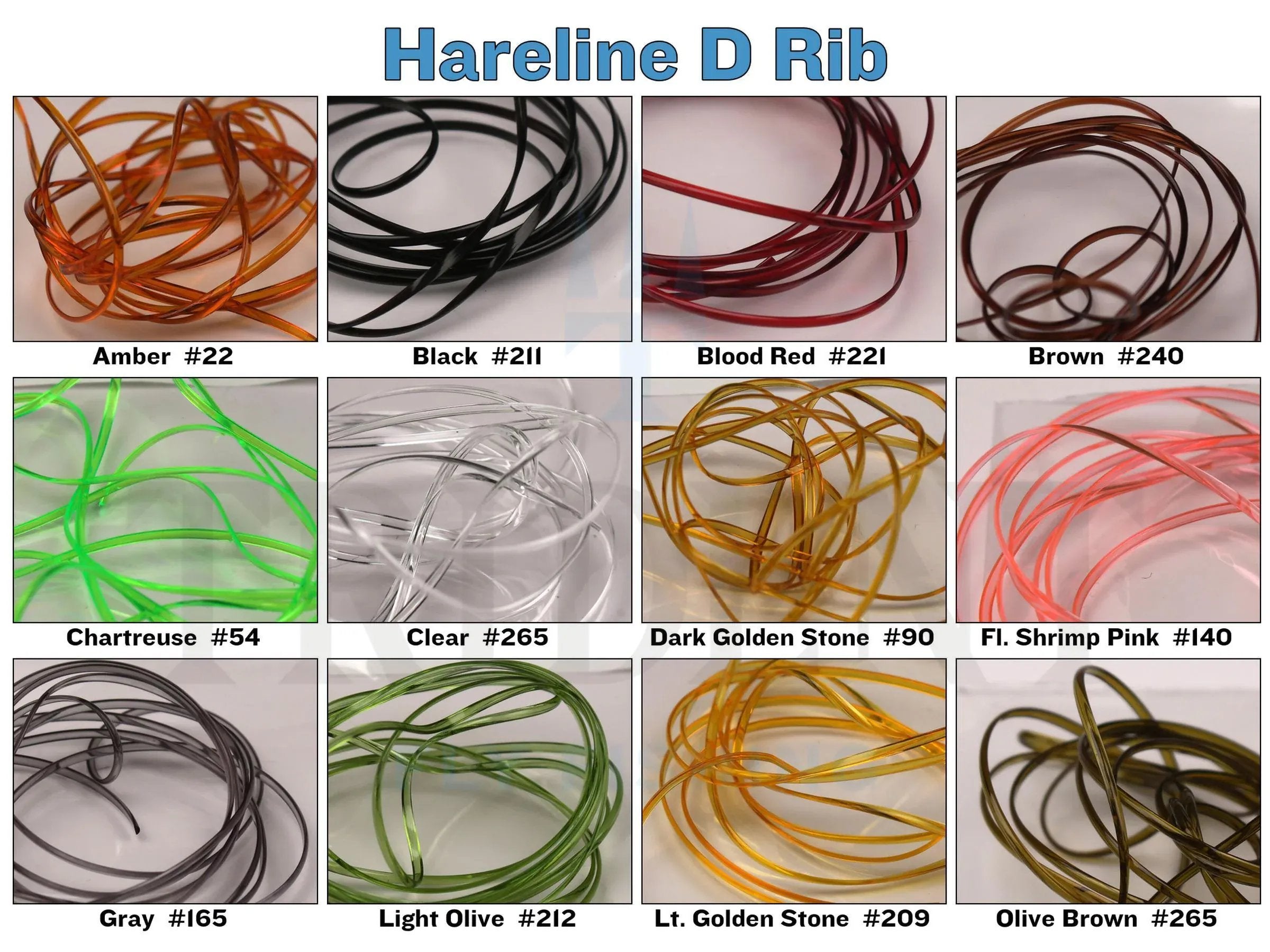Hareline Half Round D-Rib