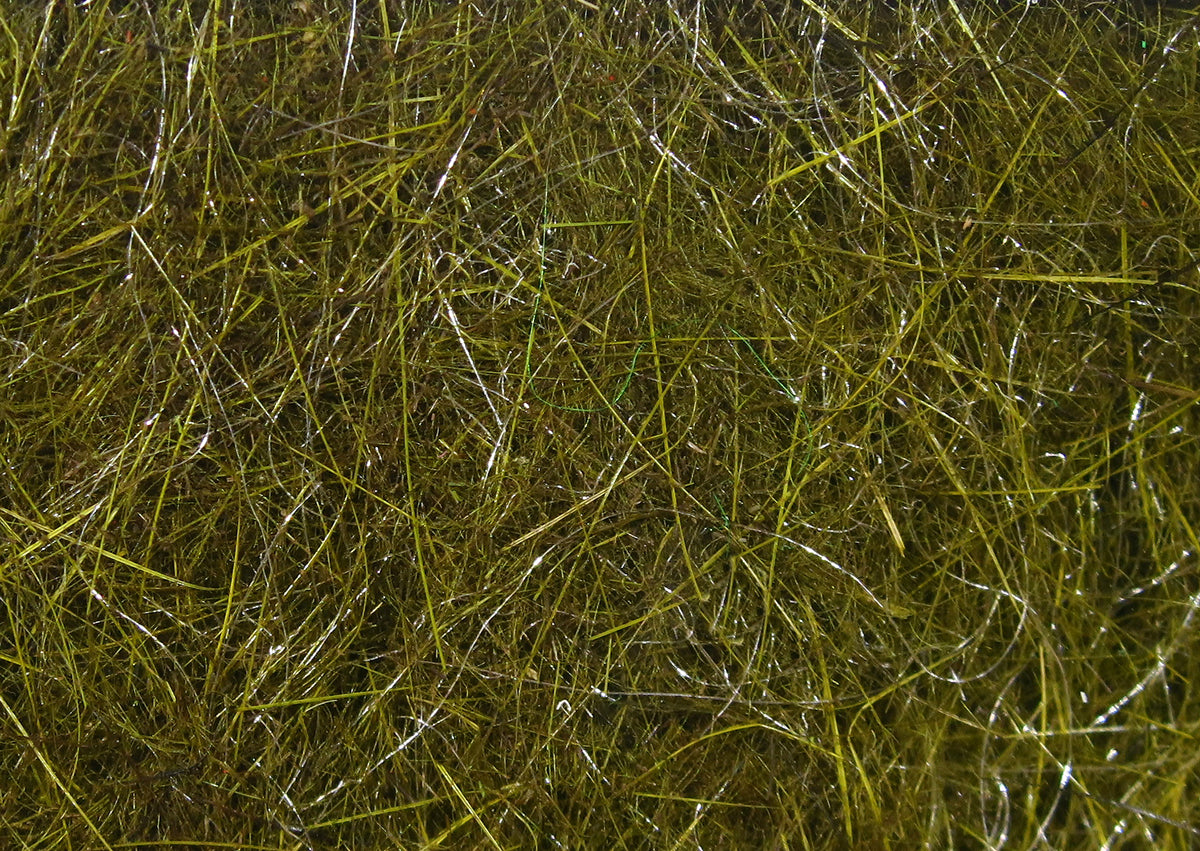 Olive Hare's Ear Plus dubbing: fine rabbit fur and iridescent synthetic flash fibers for fly tying