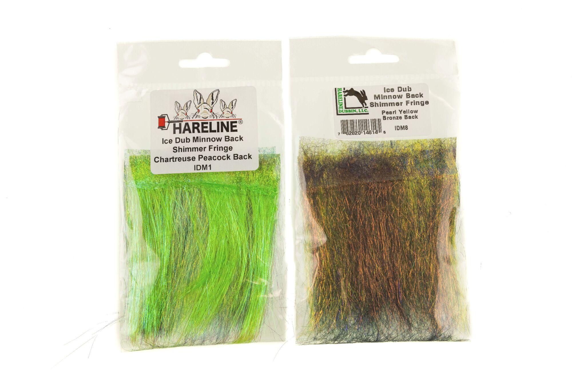 Hareline Ice Dub Minnow Back Shimmer Fringe