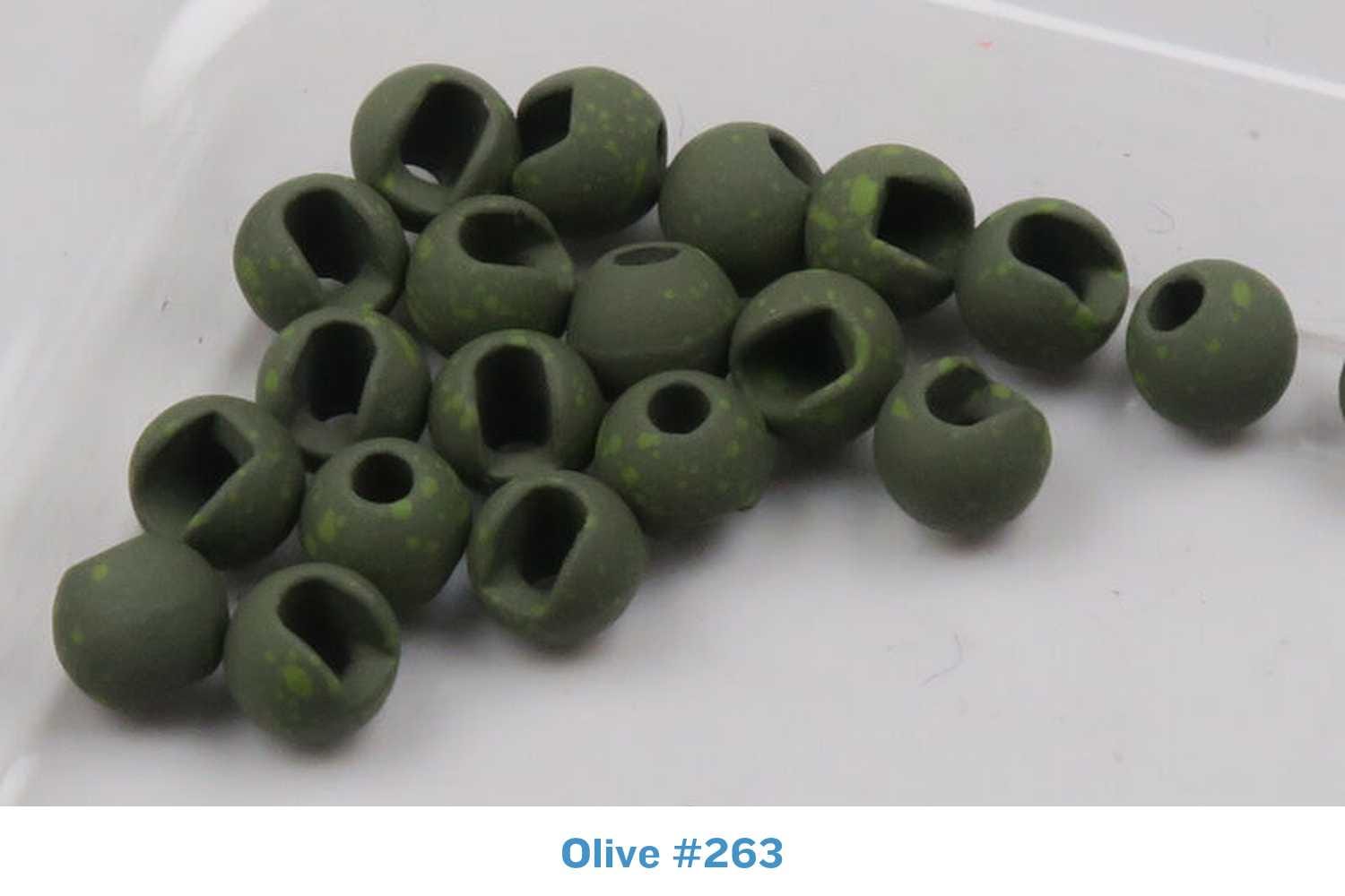 Hareline Mottled Tactical Slotted Tungsten Beads