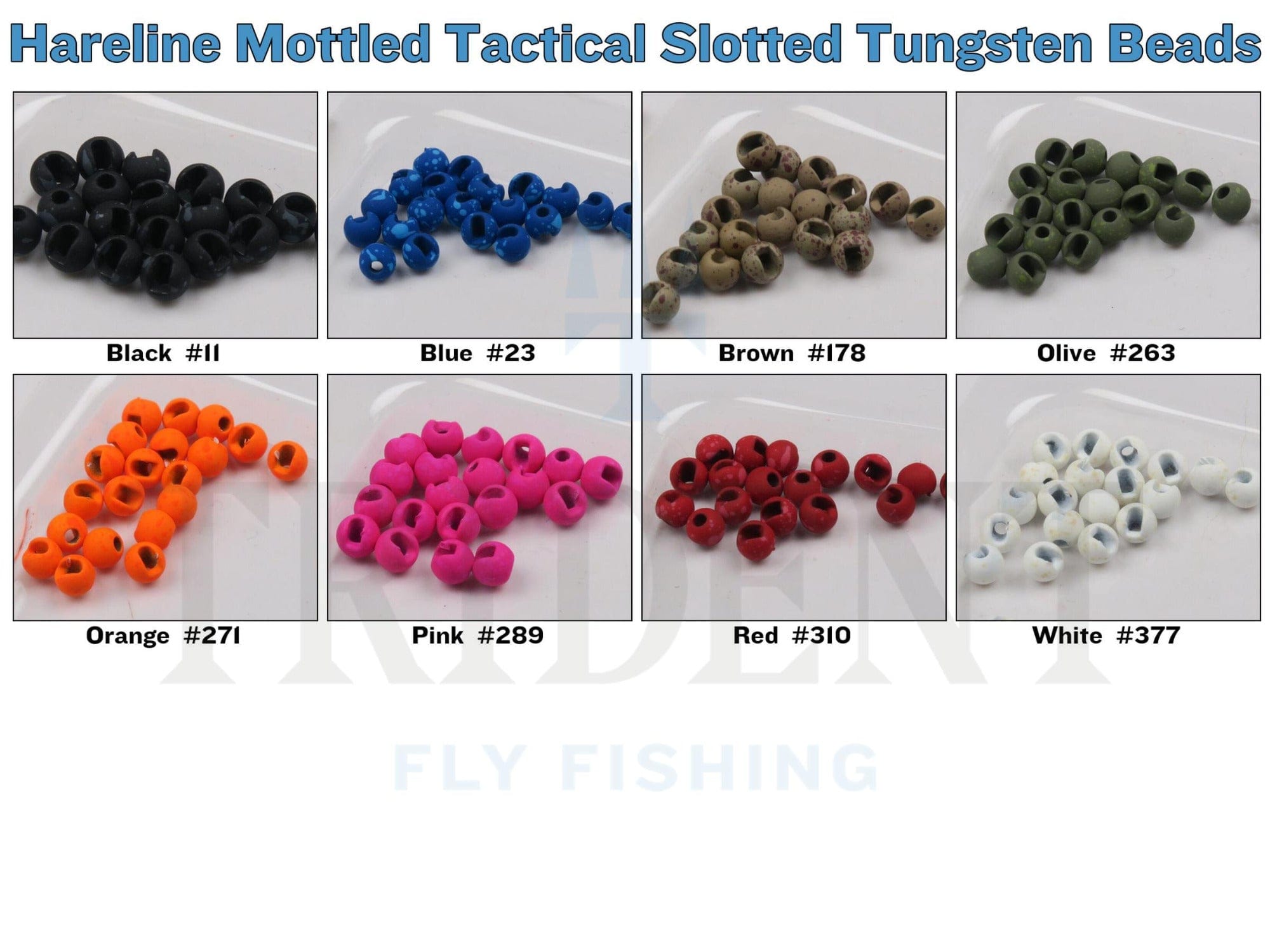 Hareline Mottled Tactical Slotted Tungsten Beads