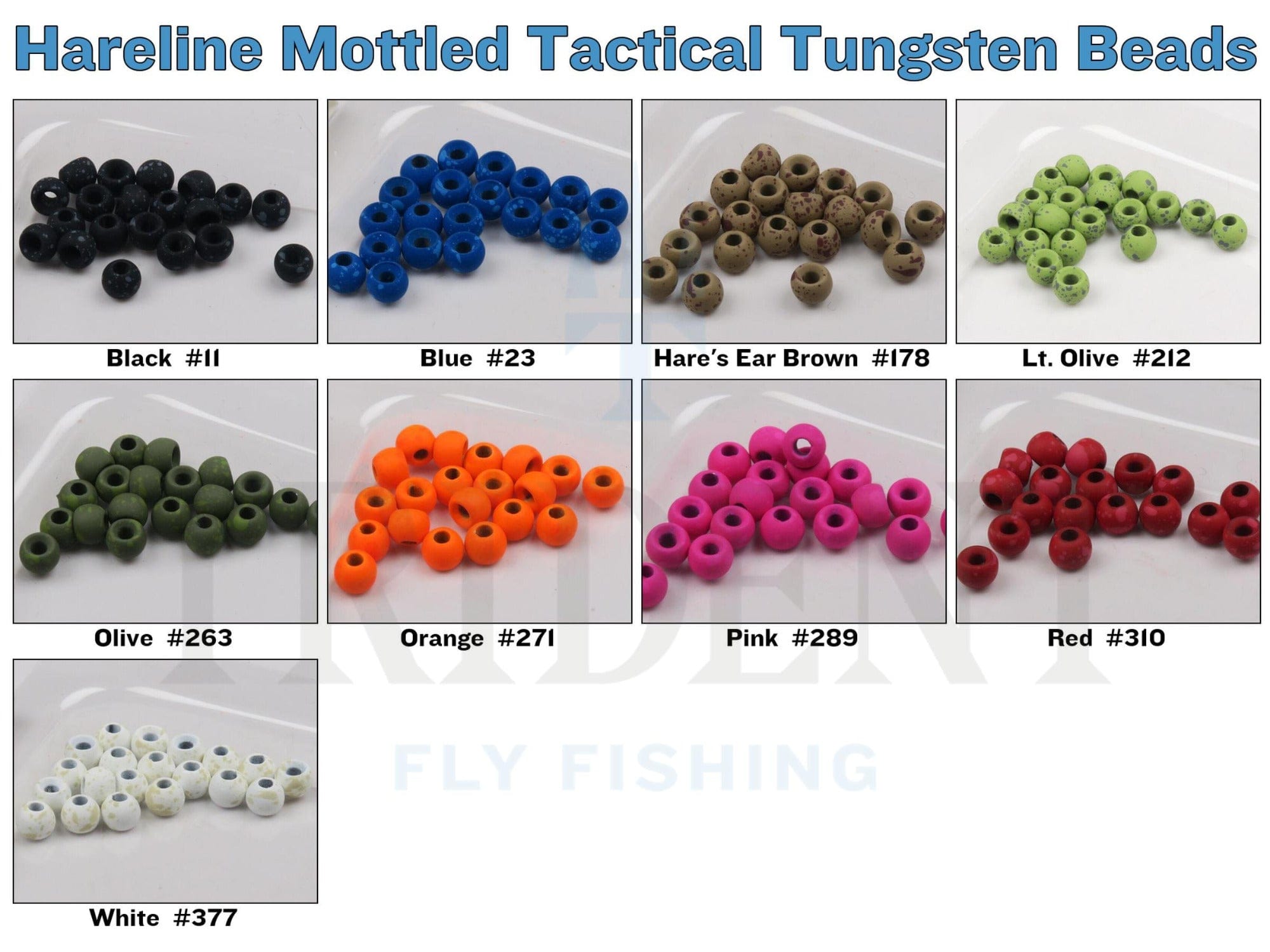 Hareline Mottled Tactical Tungsten Beads