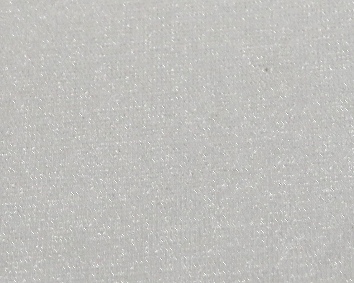 Pale gray-white synthetic no-fray winging material with subtle iridescent sparkle and fine woven texture for fly tying