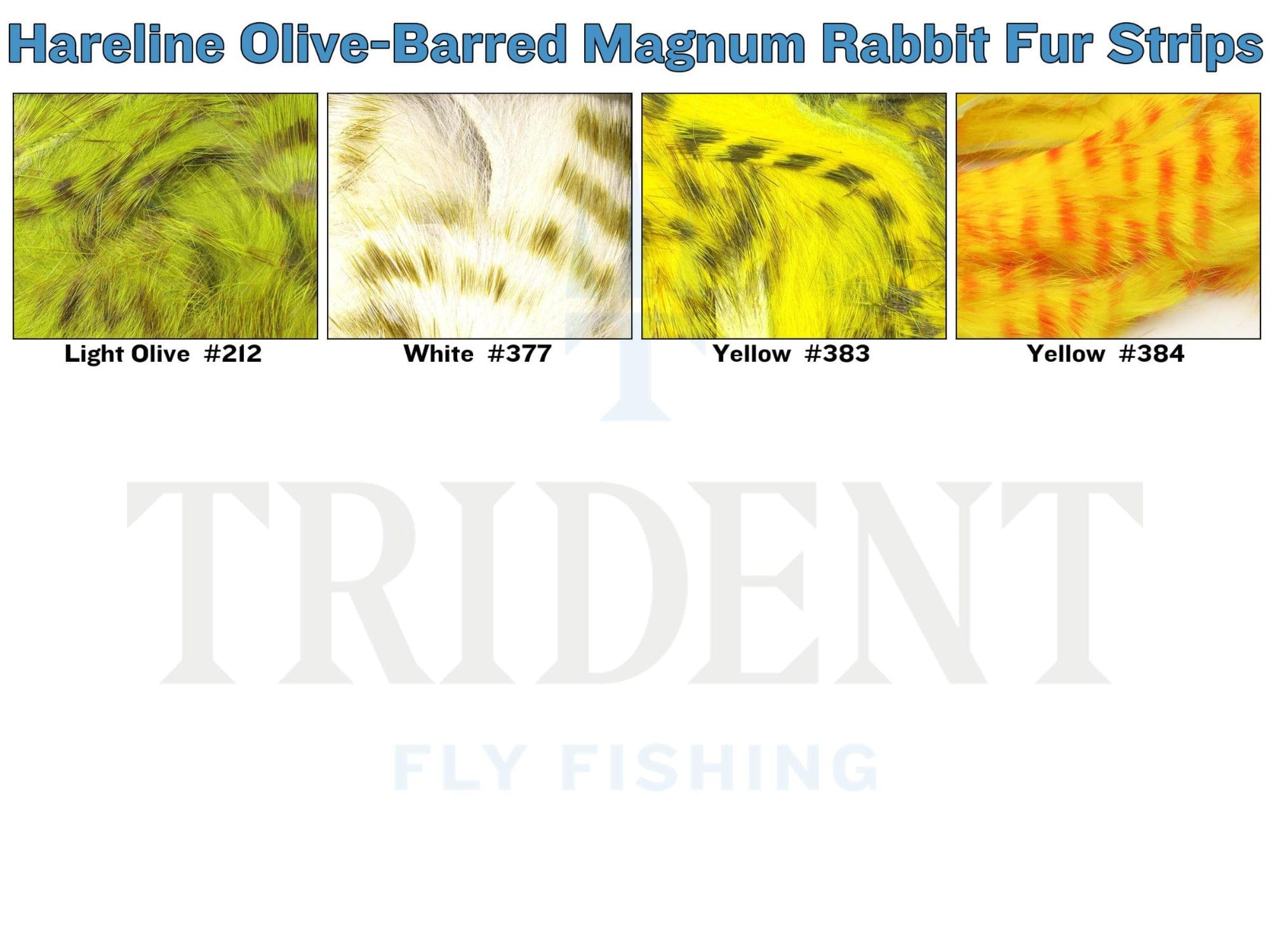 Hareline Olive-Barred Magnum Rabbit Fur Strips