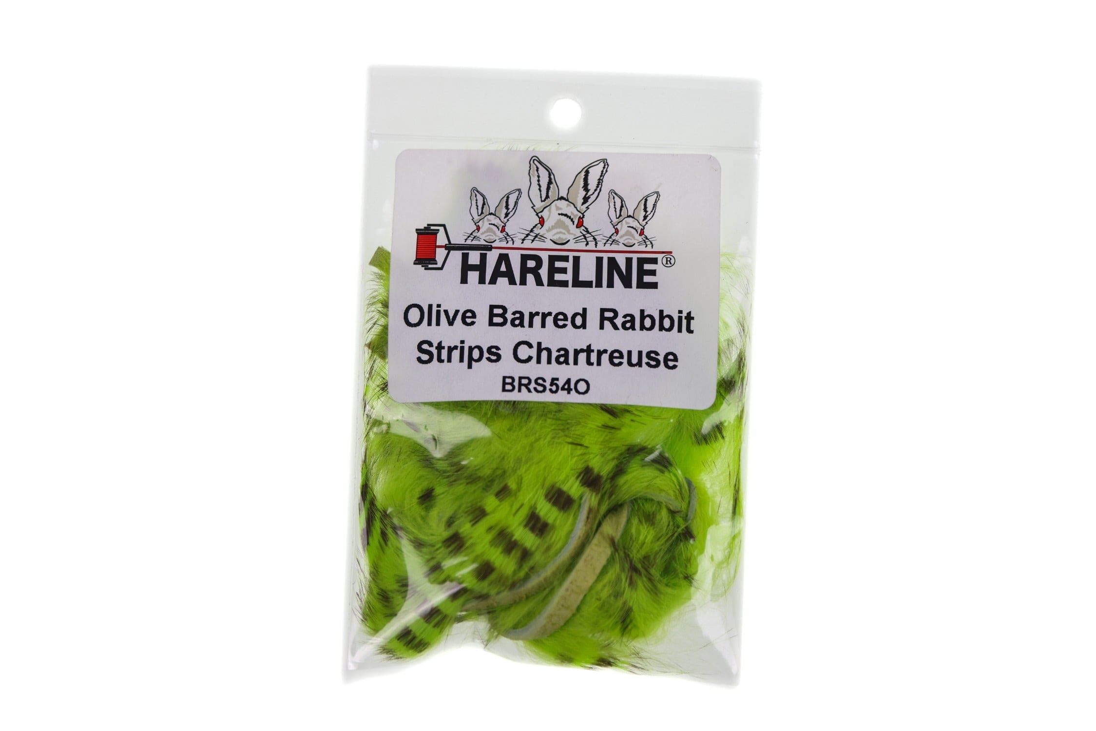 Hareline Olive-Barred Rabbit Fur Strips