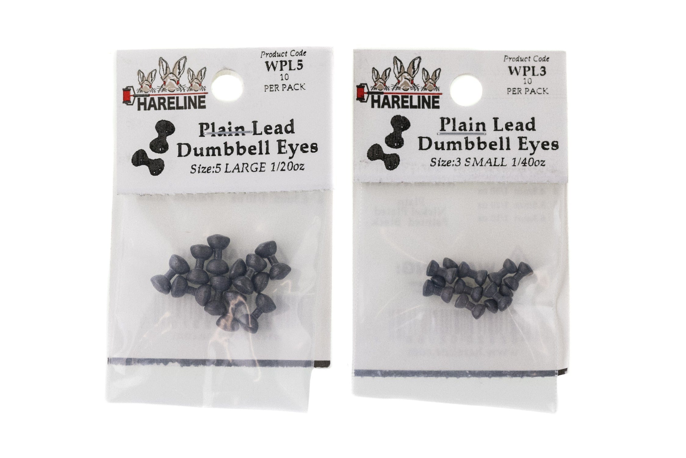 Hareline Plain Lead Dumbbell Eyes