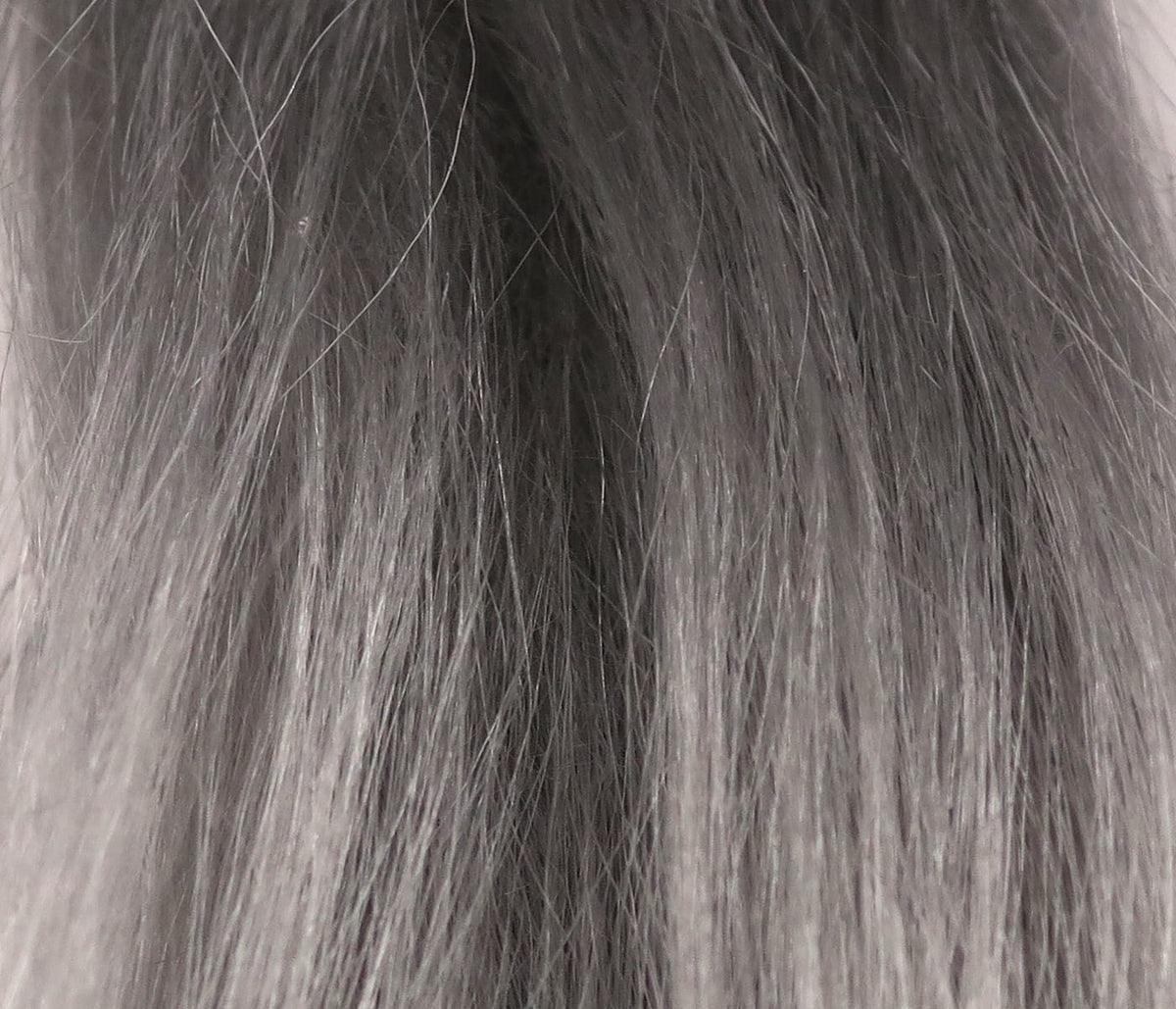 Hareline Polar goat hair bundle in soft gray with long silky fibers for fly tying
