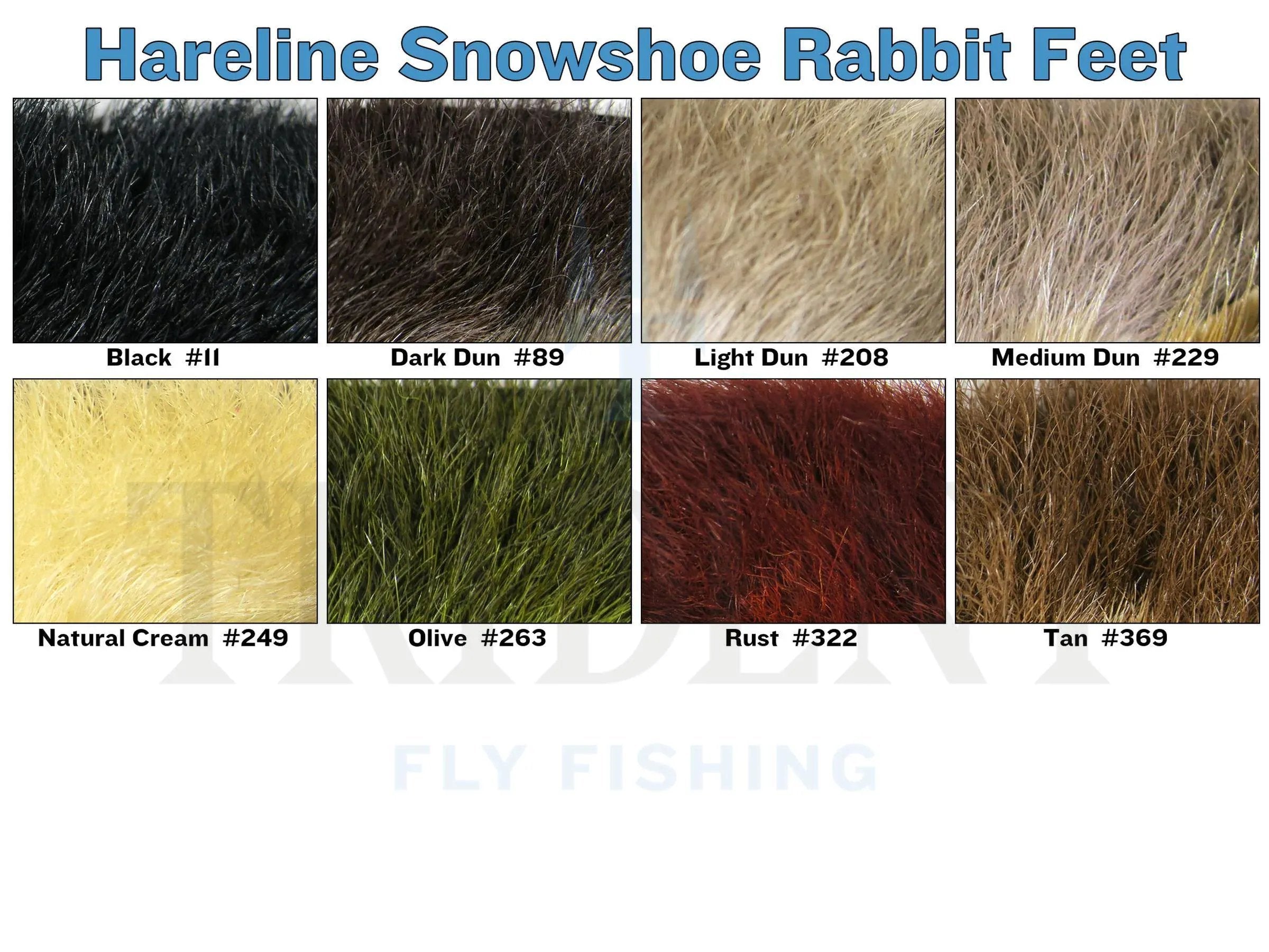 Hareline Snowshoe Rabbit Feet