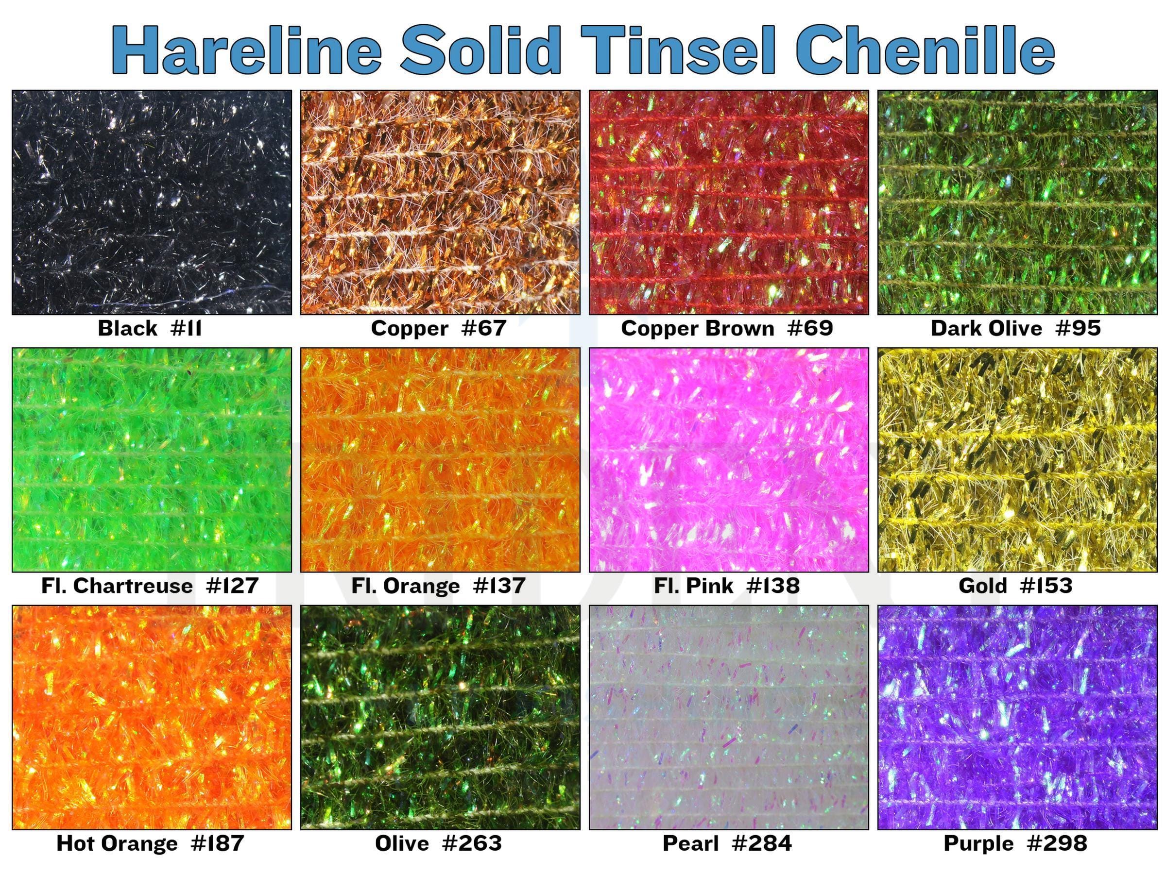 Hareline Solid Tinsel Chenille