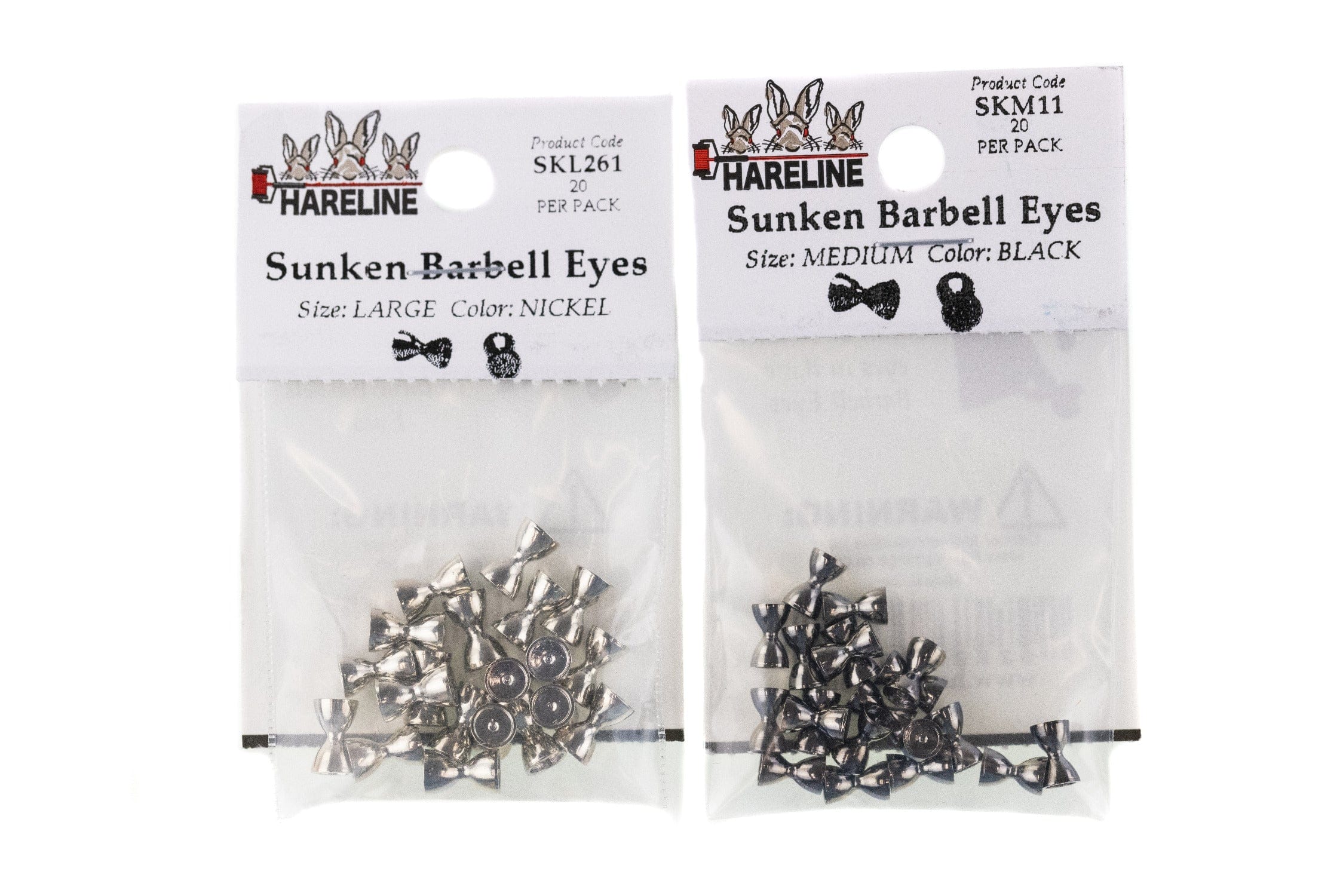 Hareline Sunken Barbell Brass Eyes