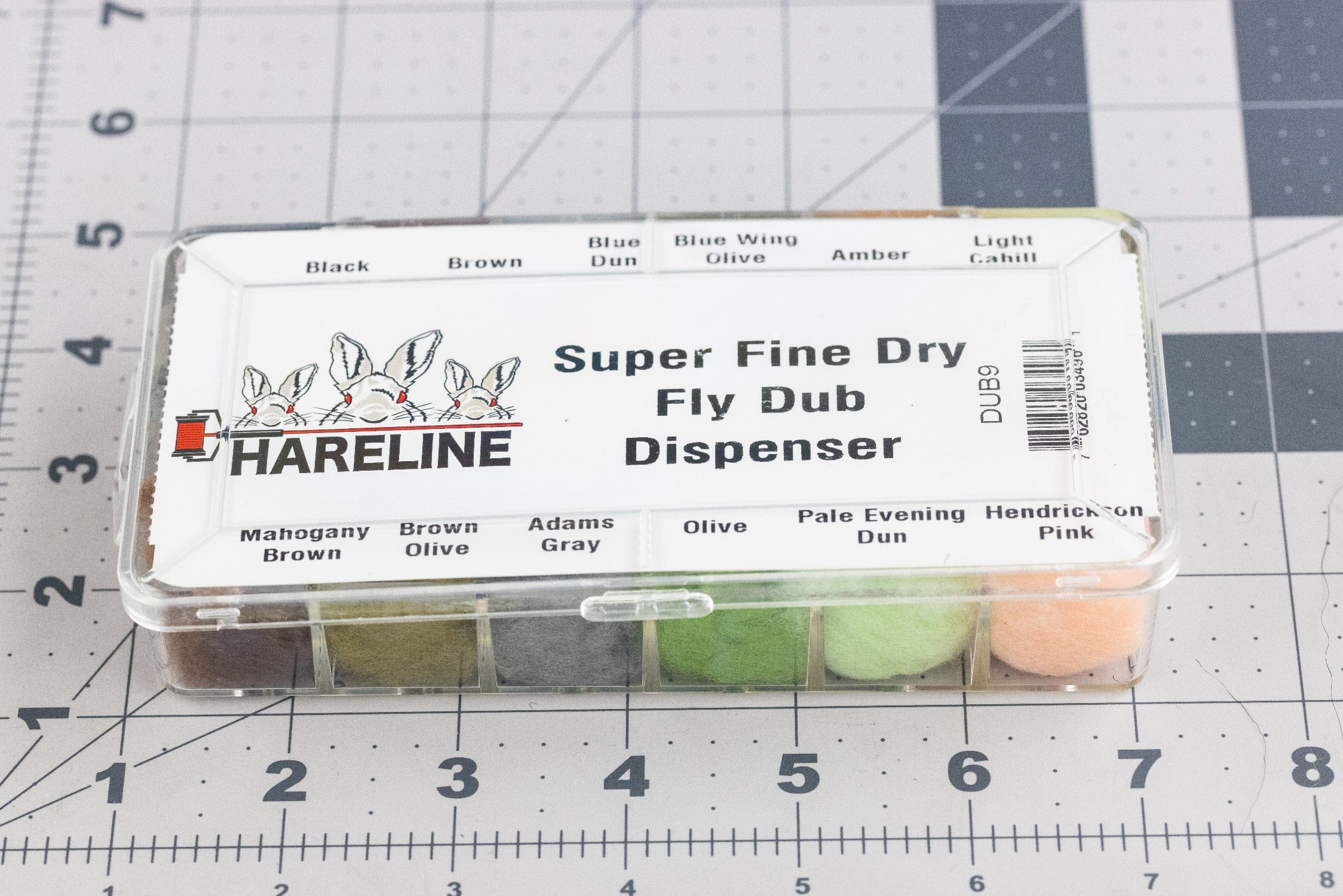 Hareline Super Fine Dry Fly Dub - Multi Color Assortment w/ Dispenser