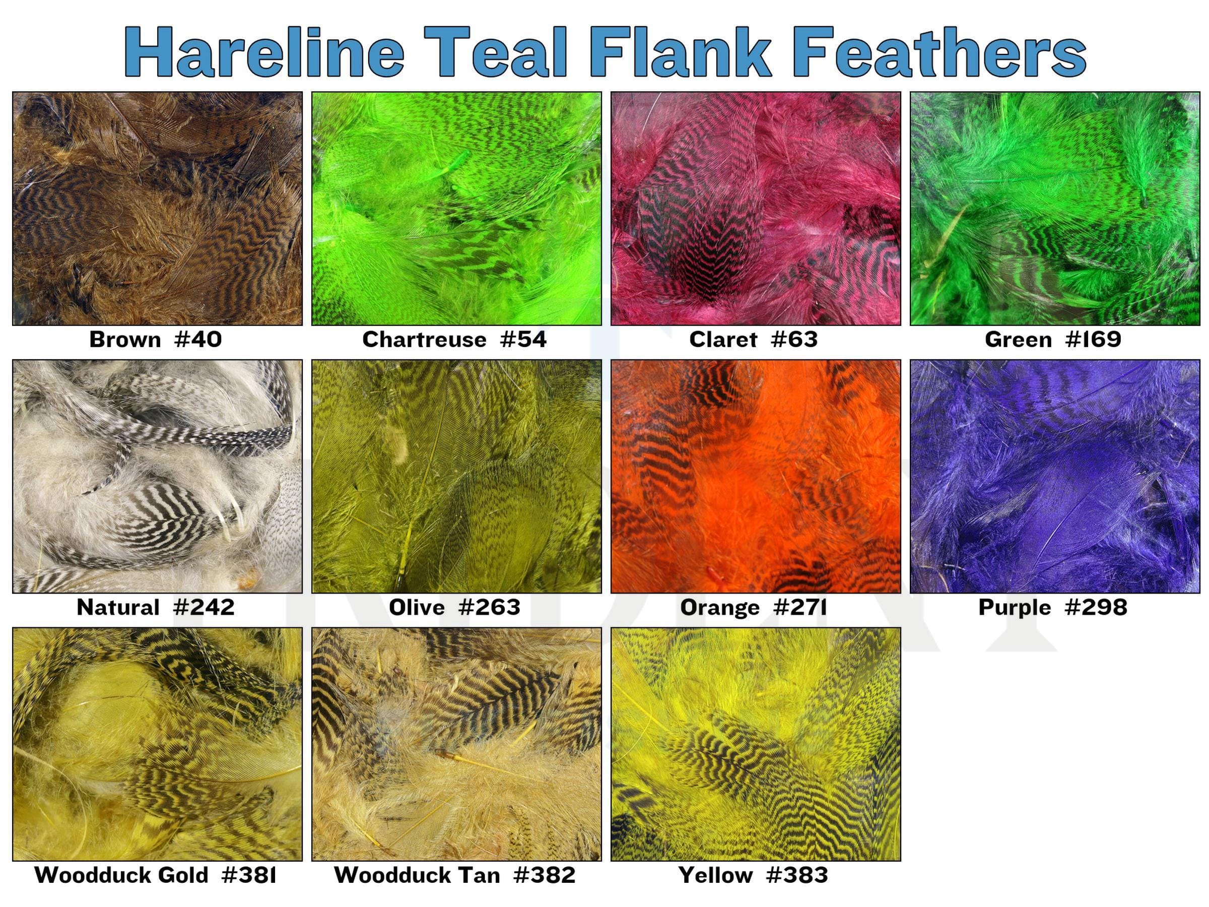 Hareline Teal Flank Feathers