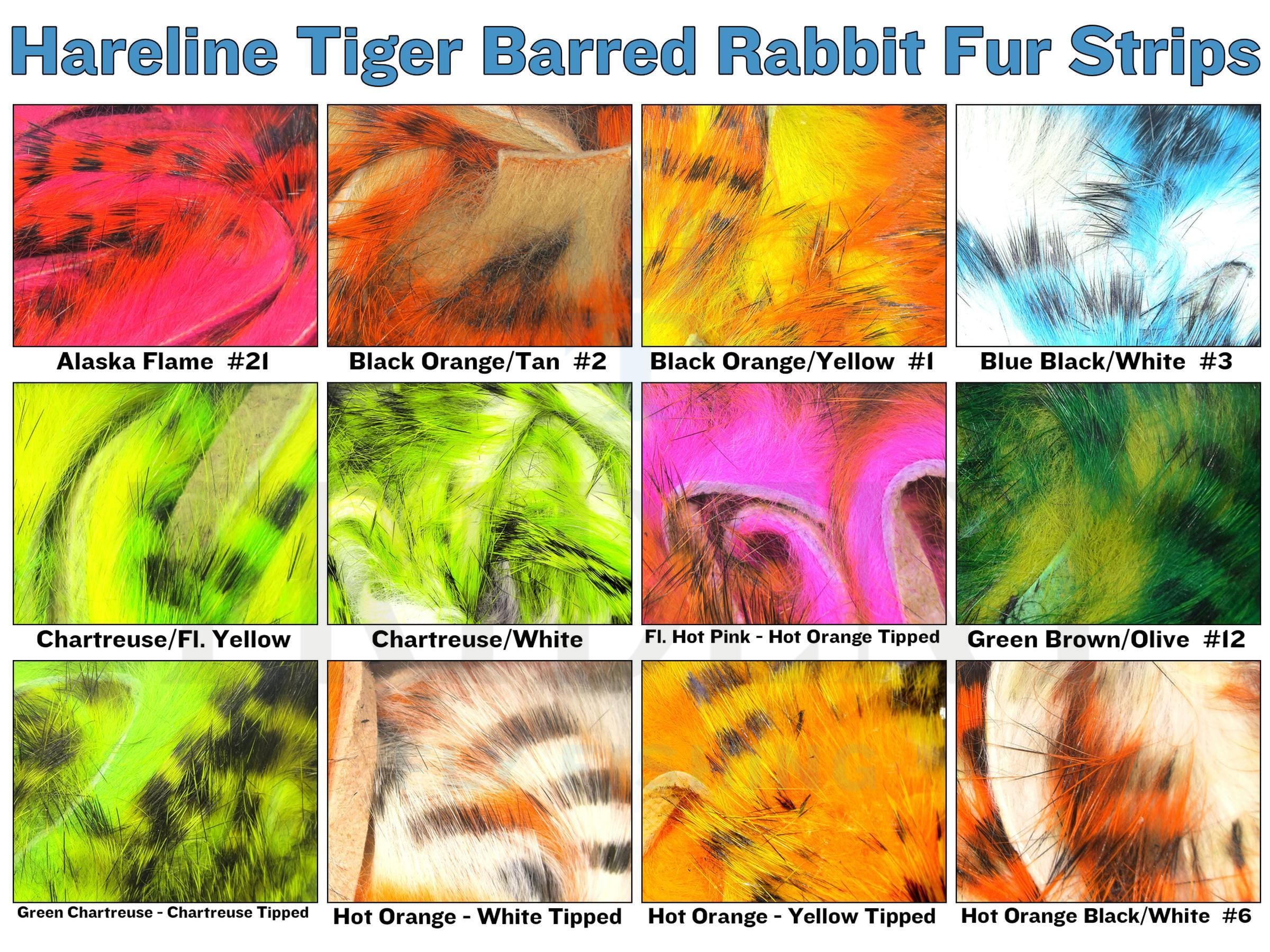 Hareline Tiger Barred Rabbit Fur Strips