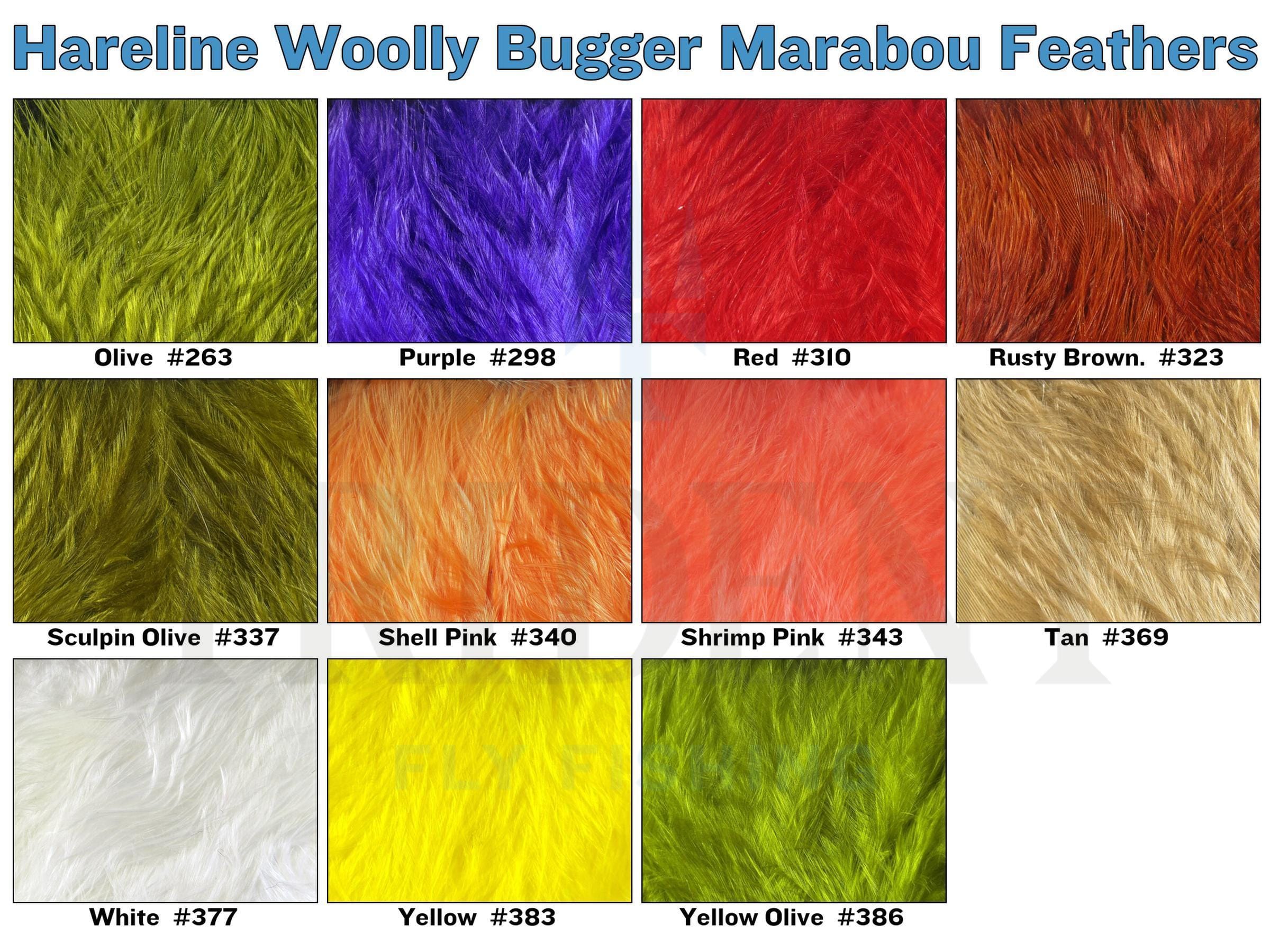 Hareline Woolly Bugger Marabou Feathers