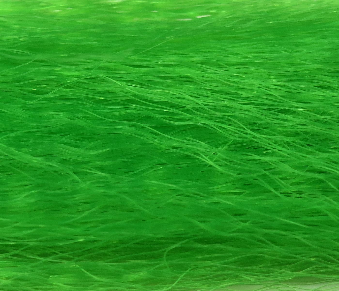 Bright chartreuse synthetic hair fibers with long fine strands for fly tying Hedron Supreme Super Hair