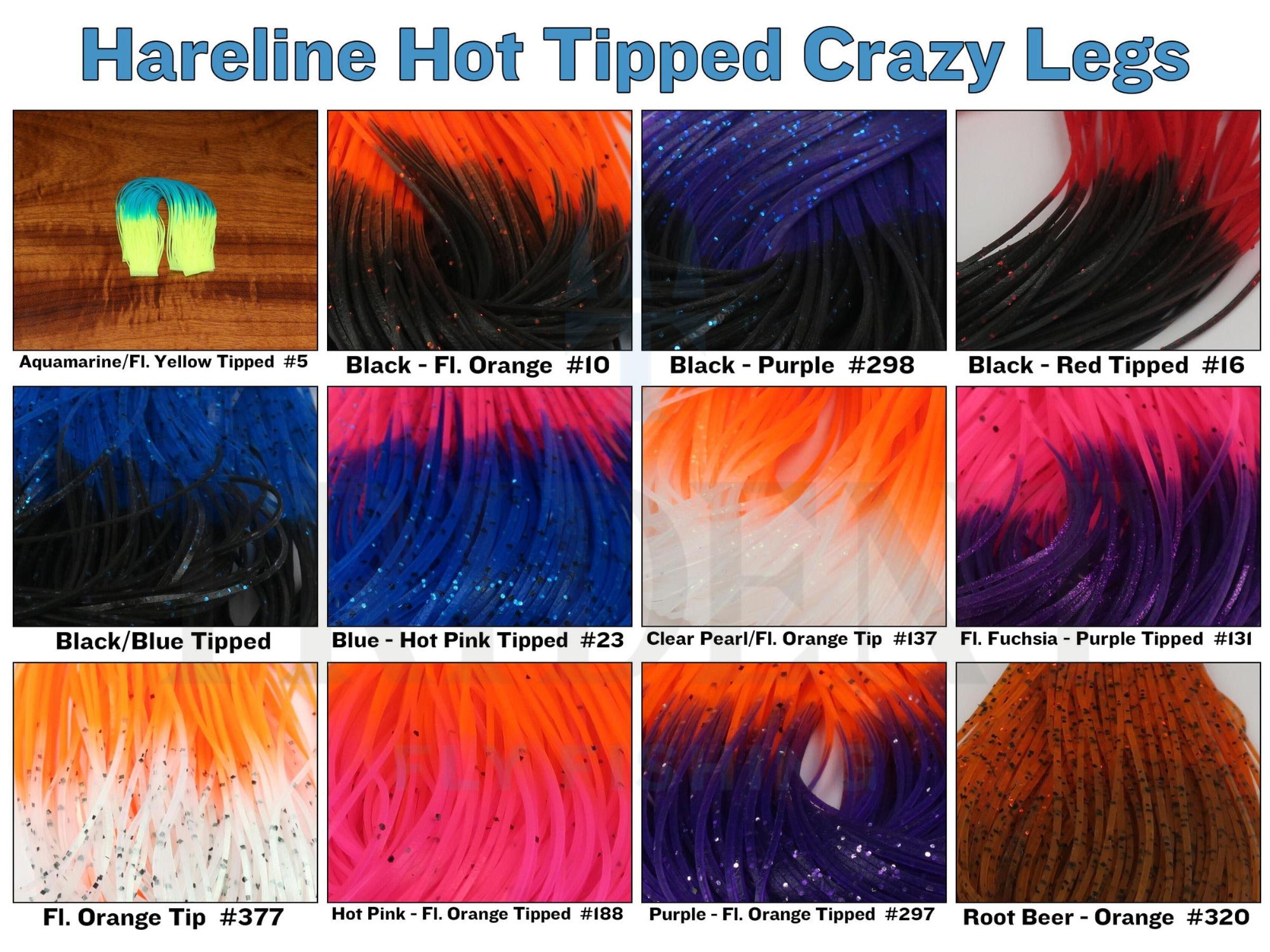 Hareline Hot Tipped Crazy Legs