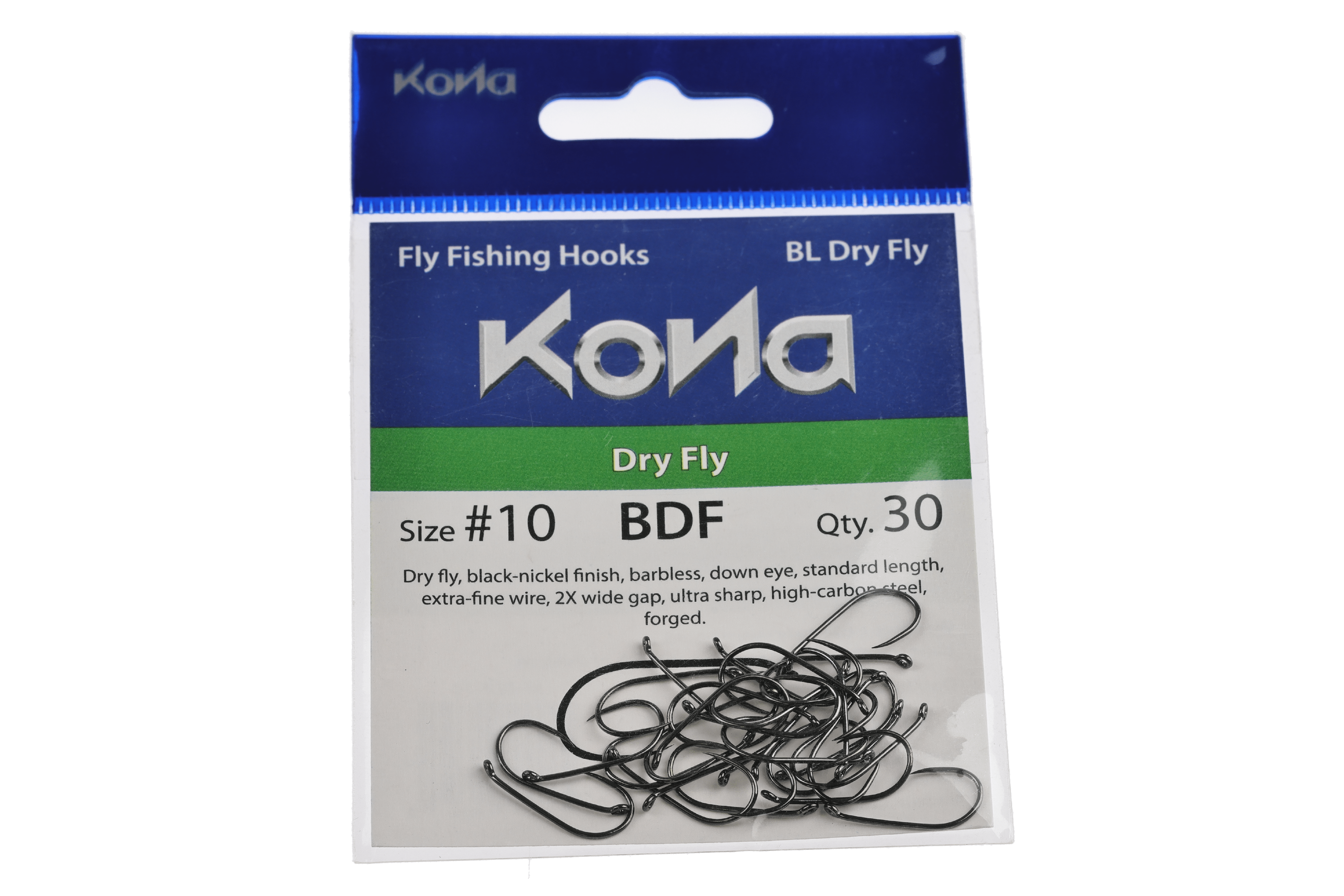 Kona BDF Barbless Dry Fly Hooks