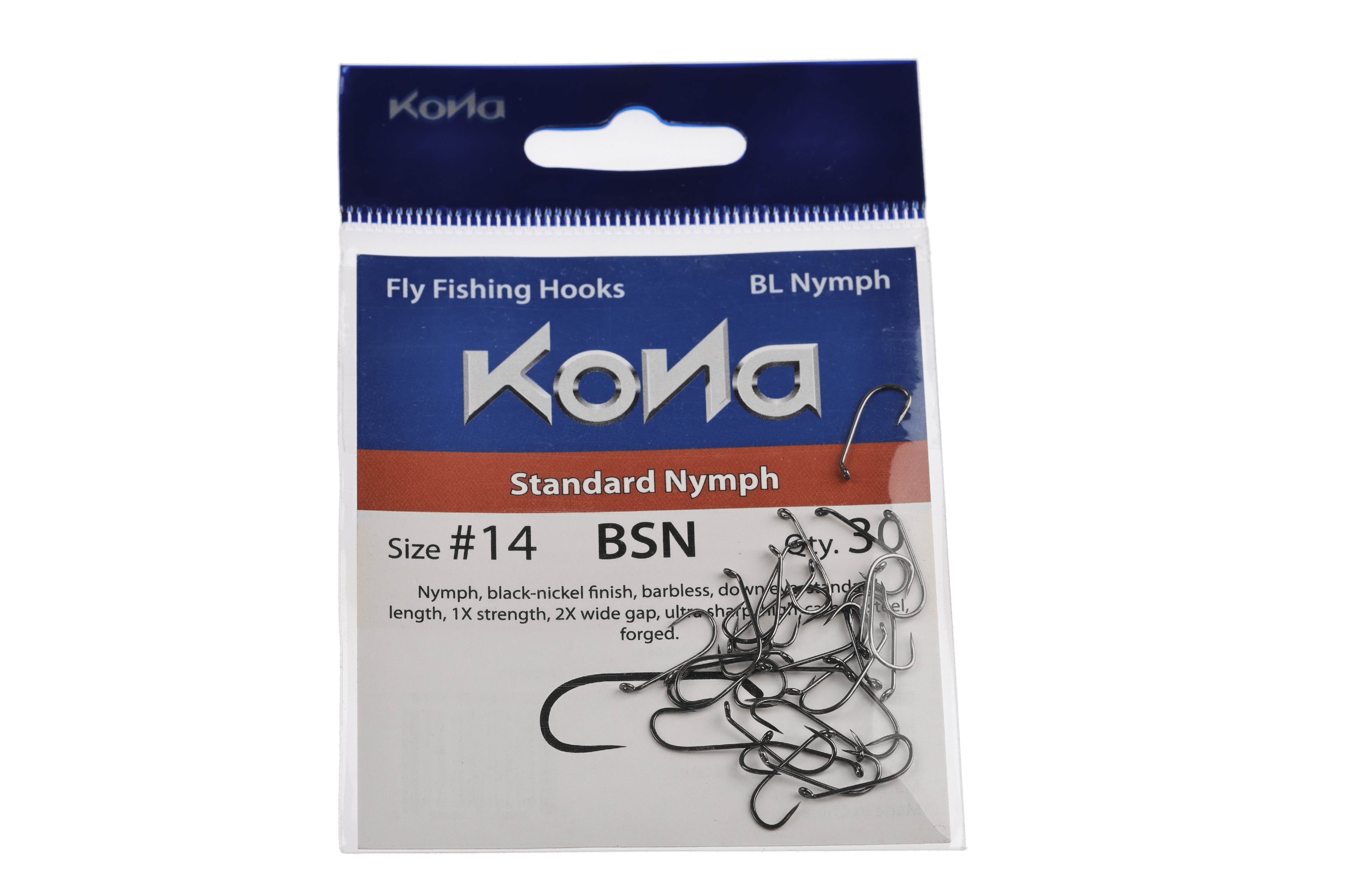 Kona BSN Barbless Standard Nymph Hooks