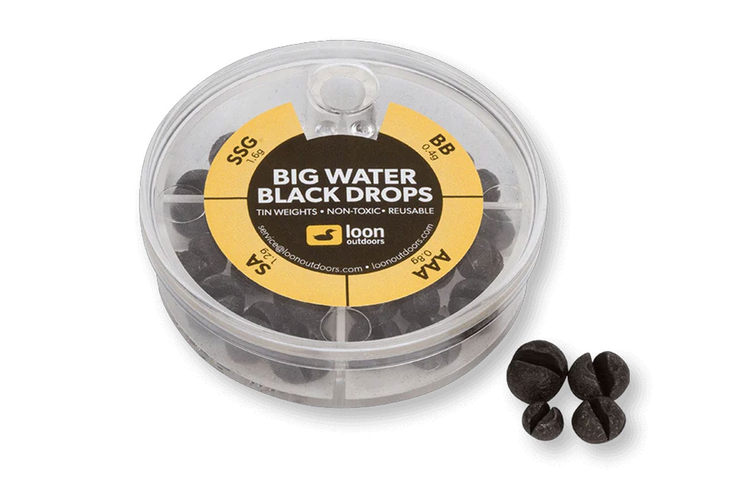 Loon Tin Drops Split Shot 4 Division - Skinny Water