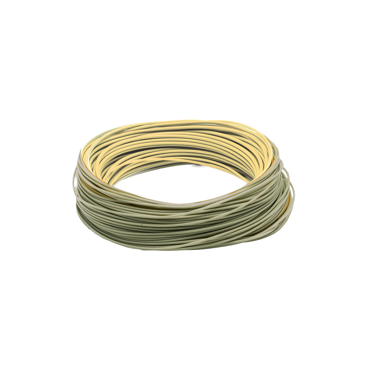 Coil of Scientific Anglers Mastery Titan Long Fly Line in moss and buckskin