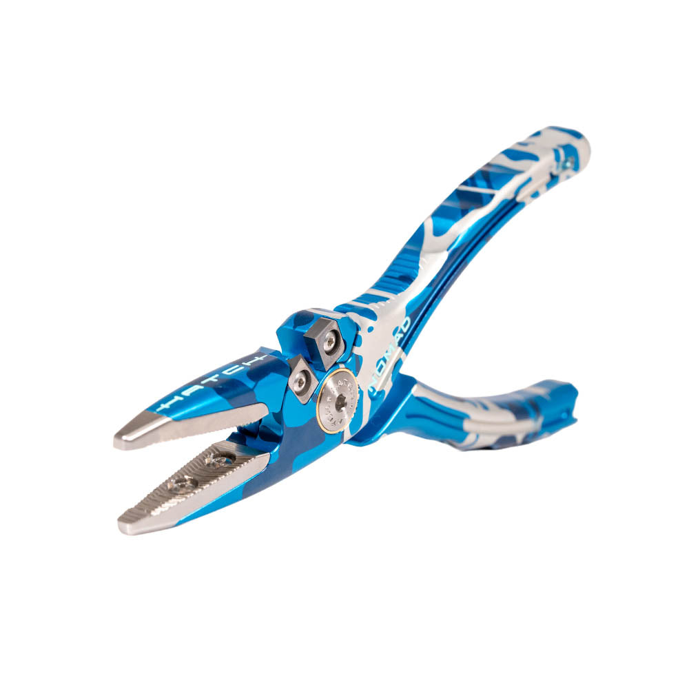 Hatch Splash Camo Nomad 2 Plier, jaws open, top view