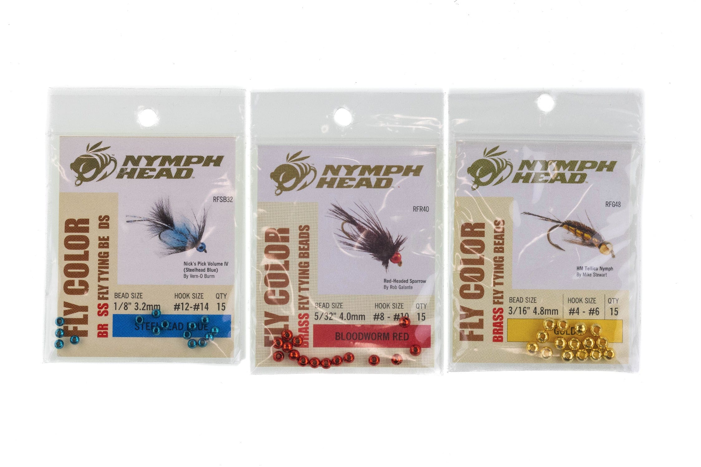 Nymph-Head FlyColor Brass Beads