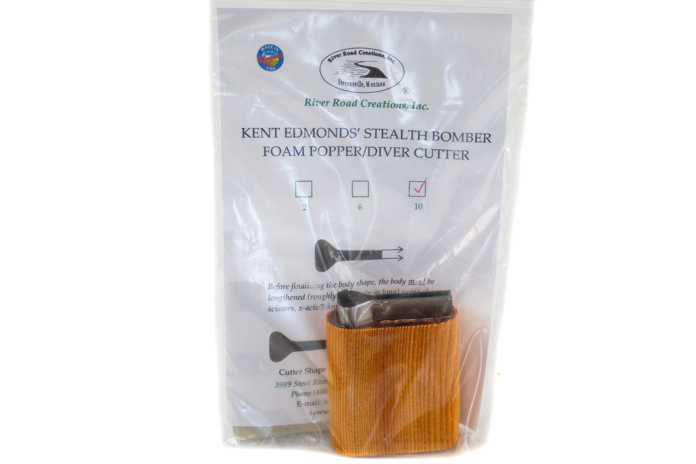 River Road Kent Edward's Stealth Bomber Popper Diver Foam Body Cutter